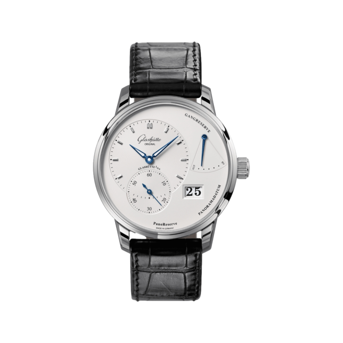 PanoReserve Silver 40mm Stainless Steel Watch with Leather Strap - Perfect for Business, Casual & Formal Occasions