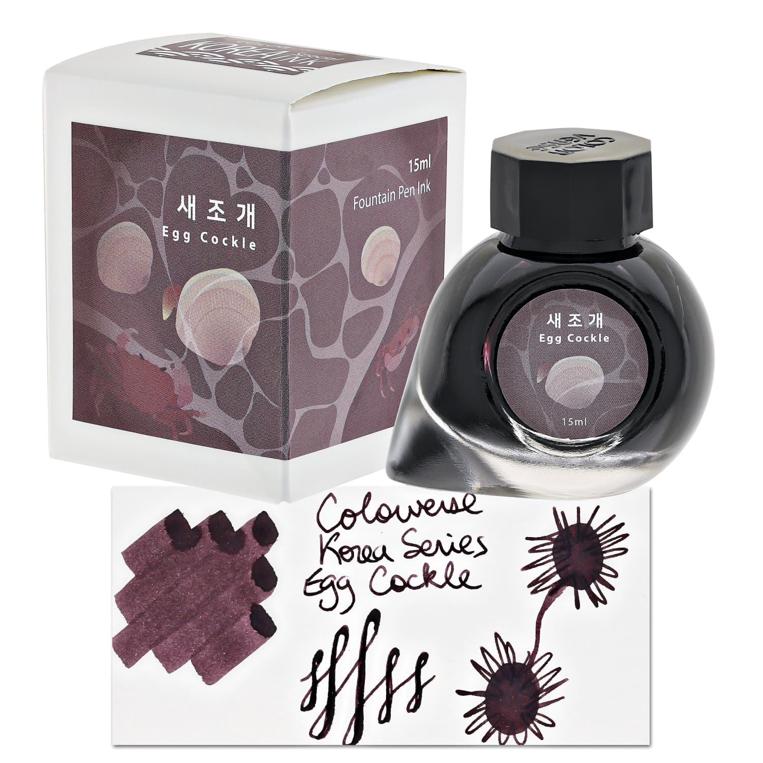 Colorverse Korea Special Egg Cockle Bottled Ink - 15mL Vibrant Fountain Pen Ink for Calligraphy, Journaling & Artistic Writing