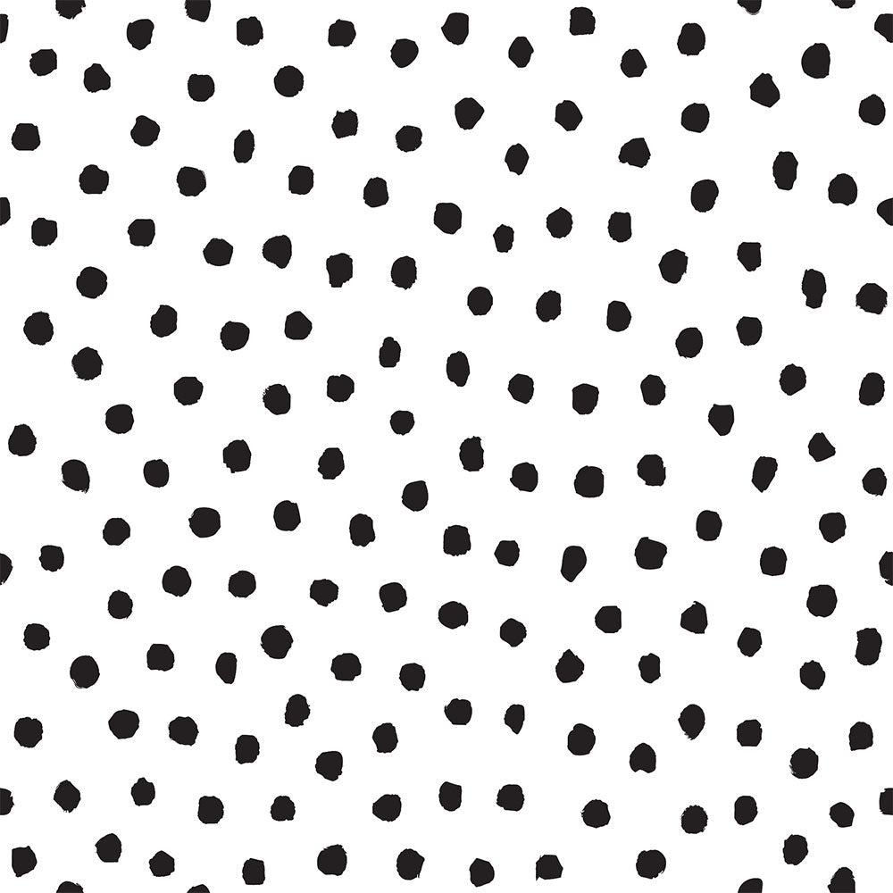 Black Dot Peel and Stick Wallpaper - Self-Adhesive Decorative Paper for Home, Office, and Nursery Room Decor - Easy DIY Wall Covering for Accent Walls and Furniture Makeovers