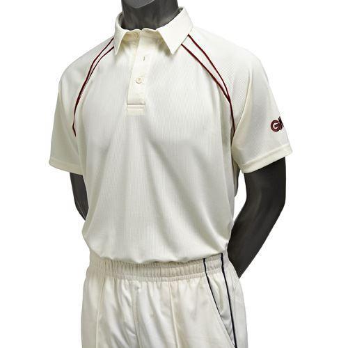Gunn & Moore Teknik Club Short Sleeve Junior Cricket Shirt - Breathable Performance Jersey for Youth Cricket Practice & Matches