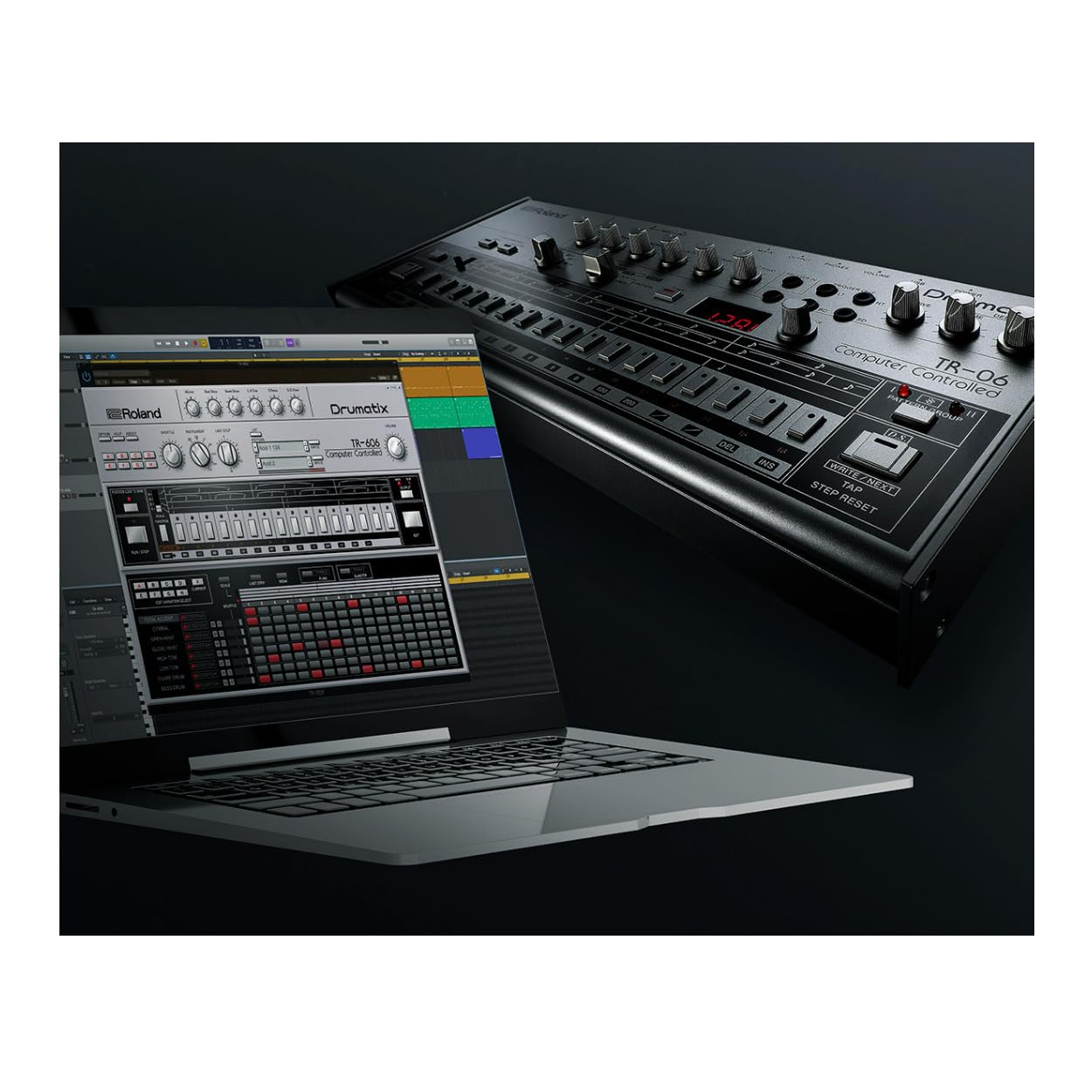 Roland TR-06 Boutique Compact Drum Machine with Modern Upgrades - Portable Electronic Drum Kit for Music Production, Live Performance & Studio Recording