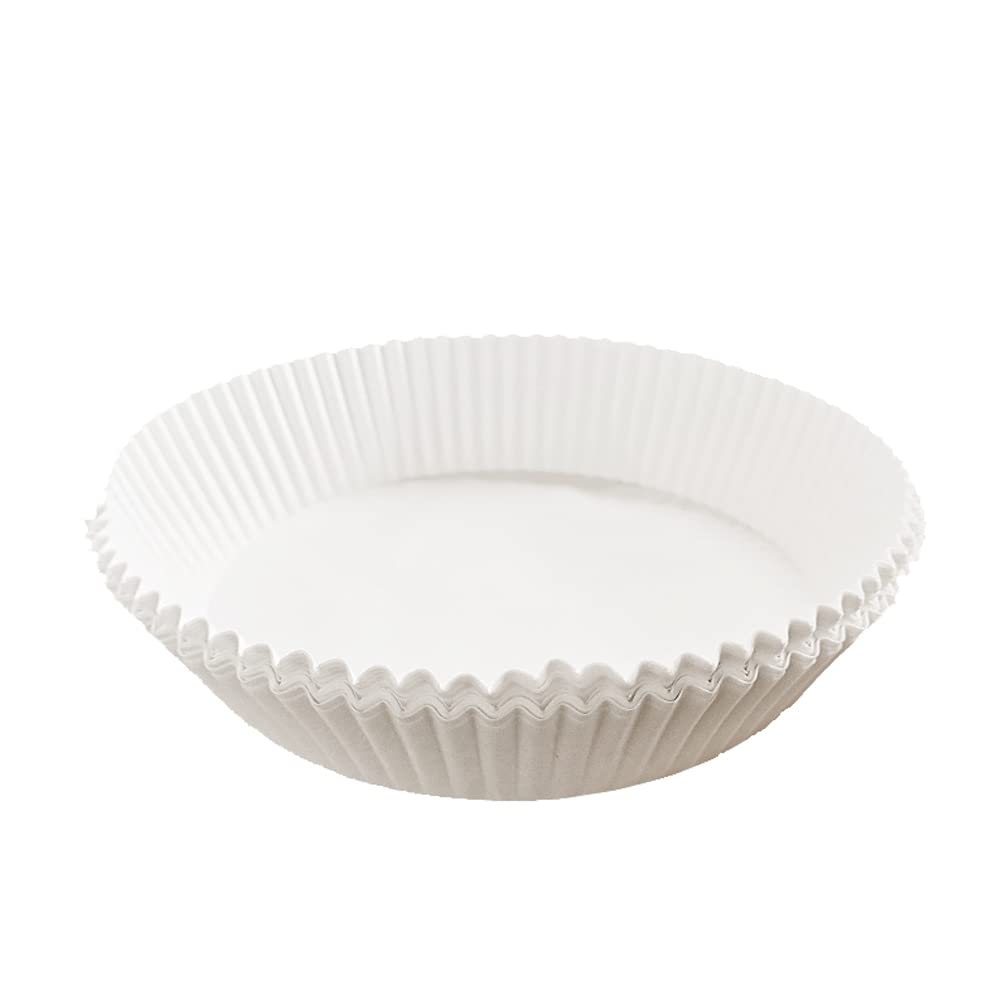 50PCS 6.3 Inch Air Fryer Parchment Paper Liners - Non-Stick, Disposable, Unperforated Round Basket Liners for Baking, Roasting & Microwave - Perfect for Air Fryers, Toaster Ovens & Countertop Cooking