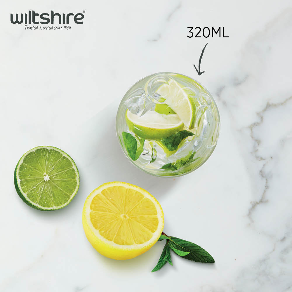 Premium 320ml Glass Tumbler Set of 6 - Classic Clear Drinking Cups for Coffee, Juice & Cocktails - Perfect for Home, Office & Restaurant Use