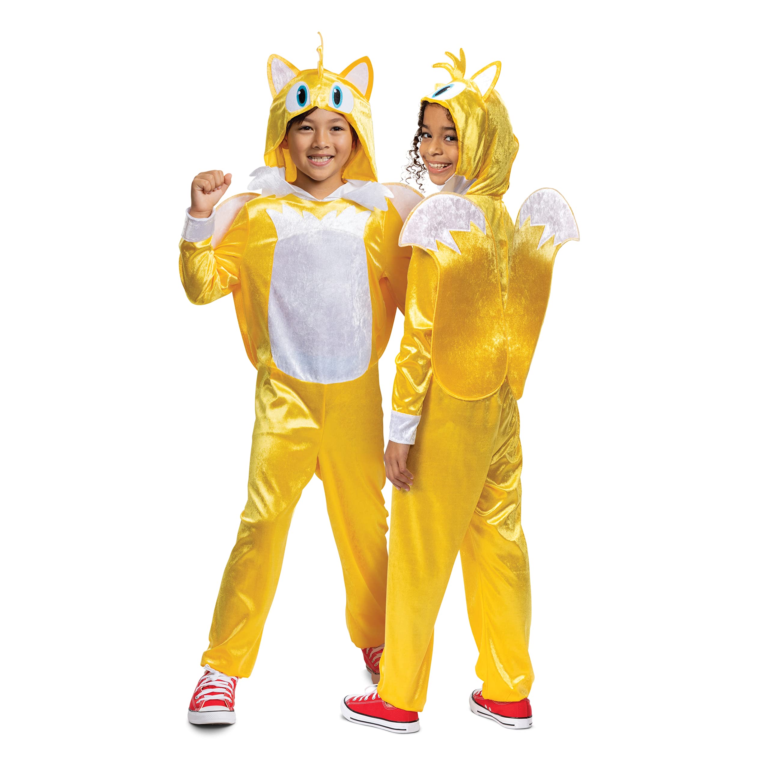 Official Sonic Movie Tails Costume for Kids - Licensed Sonic the Hedgehog Character Outfit with Headpiece - Perfect for Halloween, Cosplay, and Themed Parties