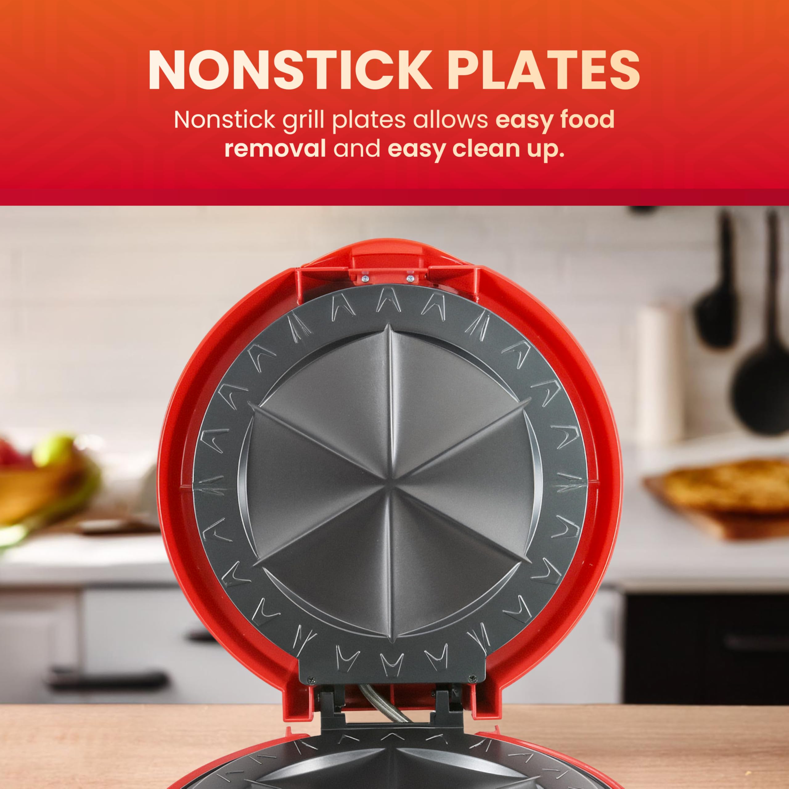 Elite Gourmet EQD-118 Electric Quesadilla Maker with Non-Stick 11