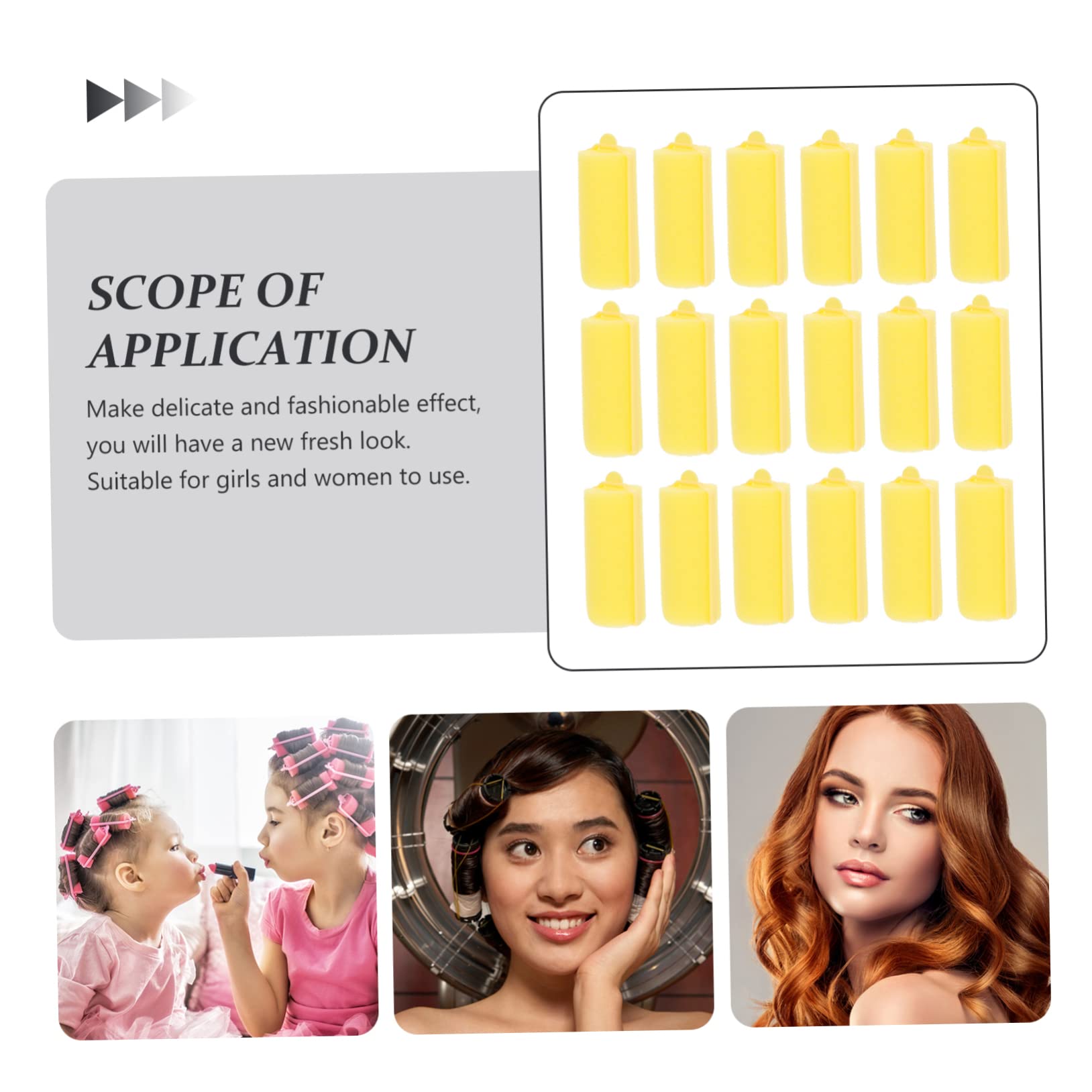 Beavorty 24PCS Sponge Hair Curlers for Long Lasting Waves, Retro Rolls & Air Bangs - Professional Salon & DIY Home Hairstyling Kit for Women & Girls (Perfect for Parties, Weddings & Daily Styling)