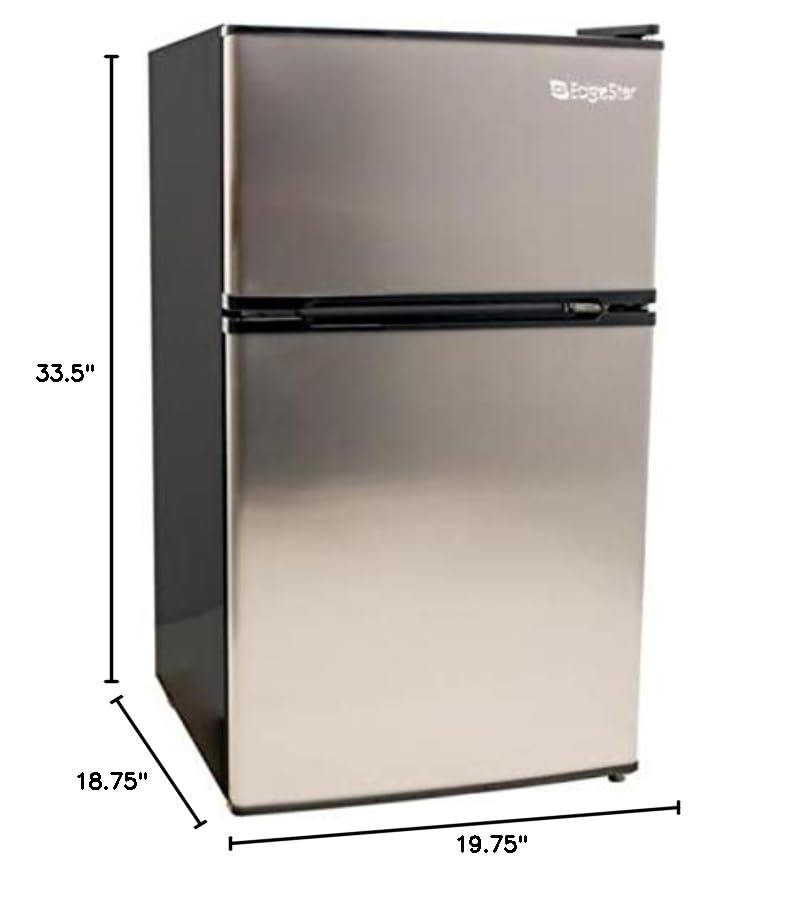 EdgeStar CRF321SS 3.1 Cu. Ft. Energy Star Compact Refrigerator with Freezer - Perfect for Dorms, Apartments, Offices & Small Spaces