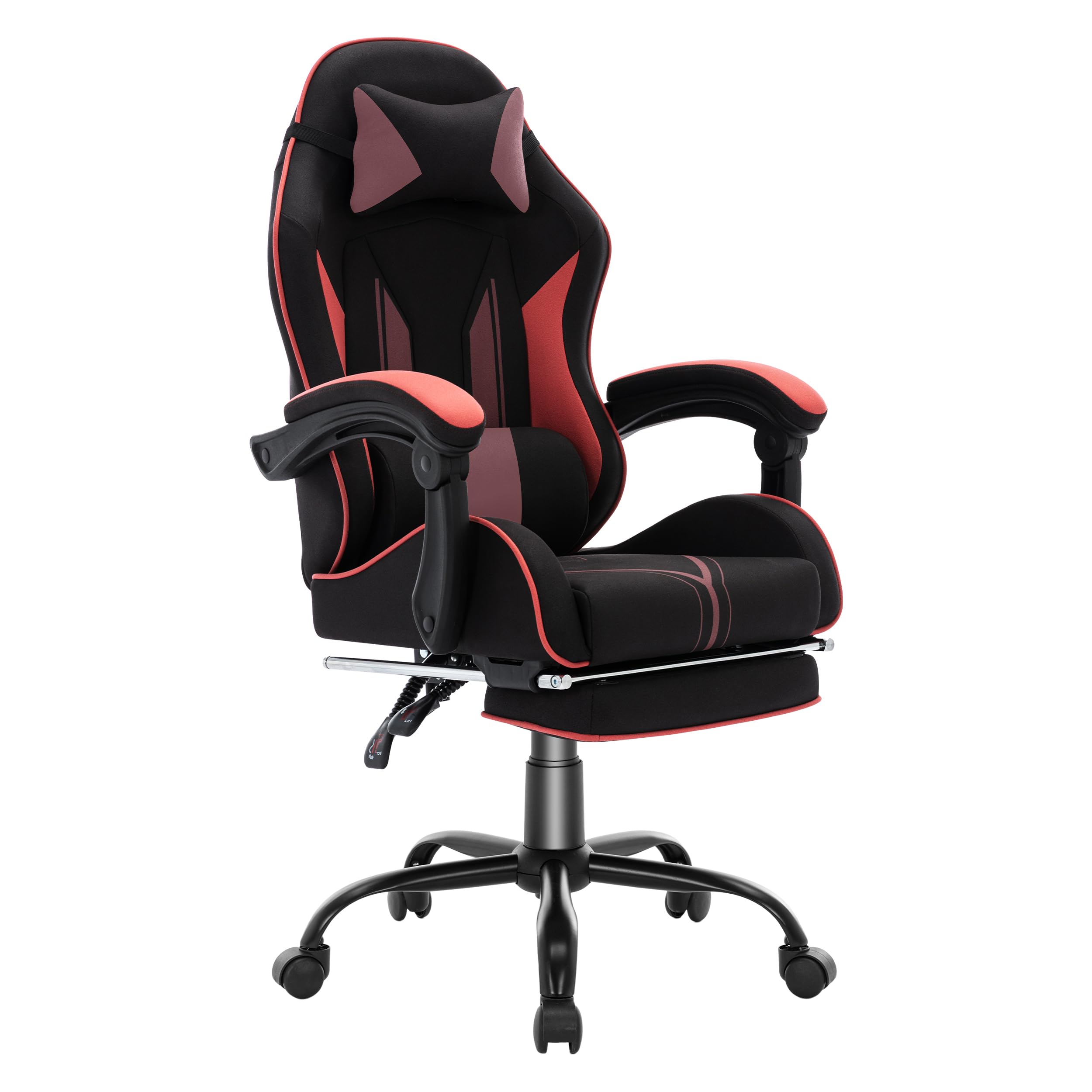 Ergonomic Gaming Chair for Kids & Teens - Adjustable Racing Computer Chair with Footrest & Lumbar Support - Reclining PC Game Chair for Girls & Boys - Perfect for Gaming, Studying & Home Office (Black)