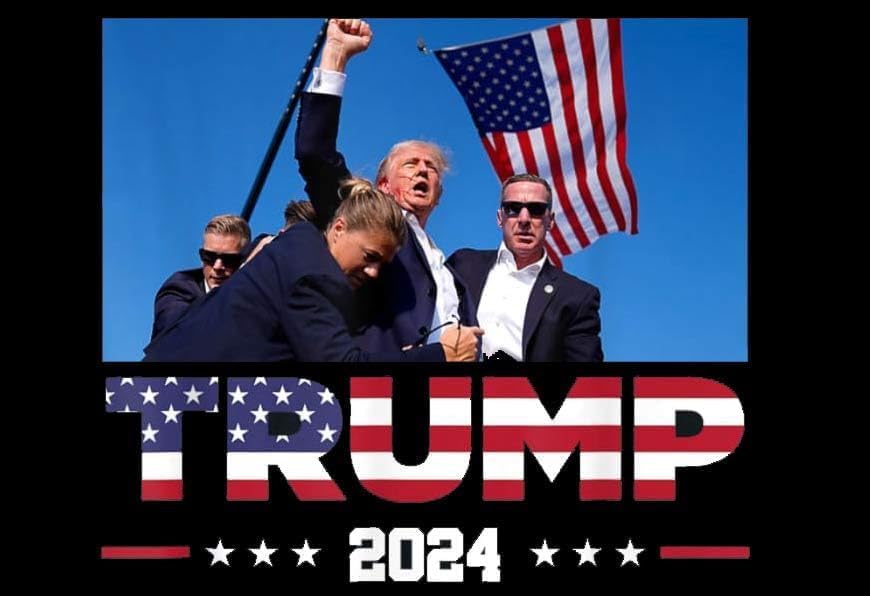 20pcs Trump Political Stickers - Fight Like Hell, Fist & Patriotic Design - Waterproof Vinyl Decals for Laptops, Cars & Bumpers - Show Your Support for Trump Campaign & Elections