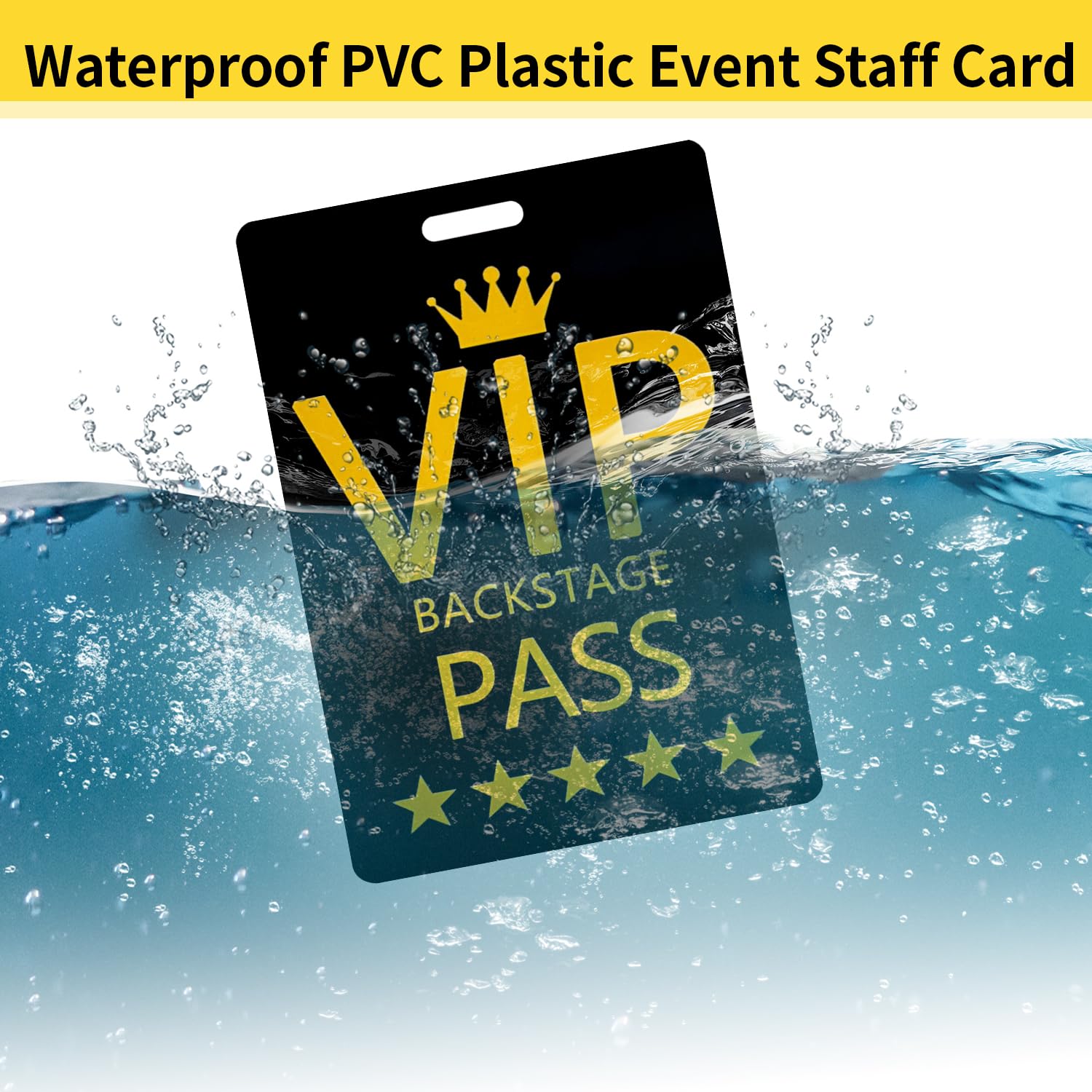 VIP Badge Lanyards with PVC Pass Cards - 30 Sets Black Breakaway Lanyards for Events & Parties