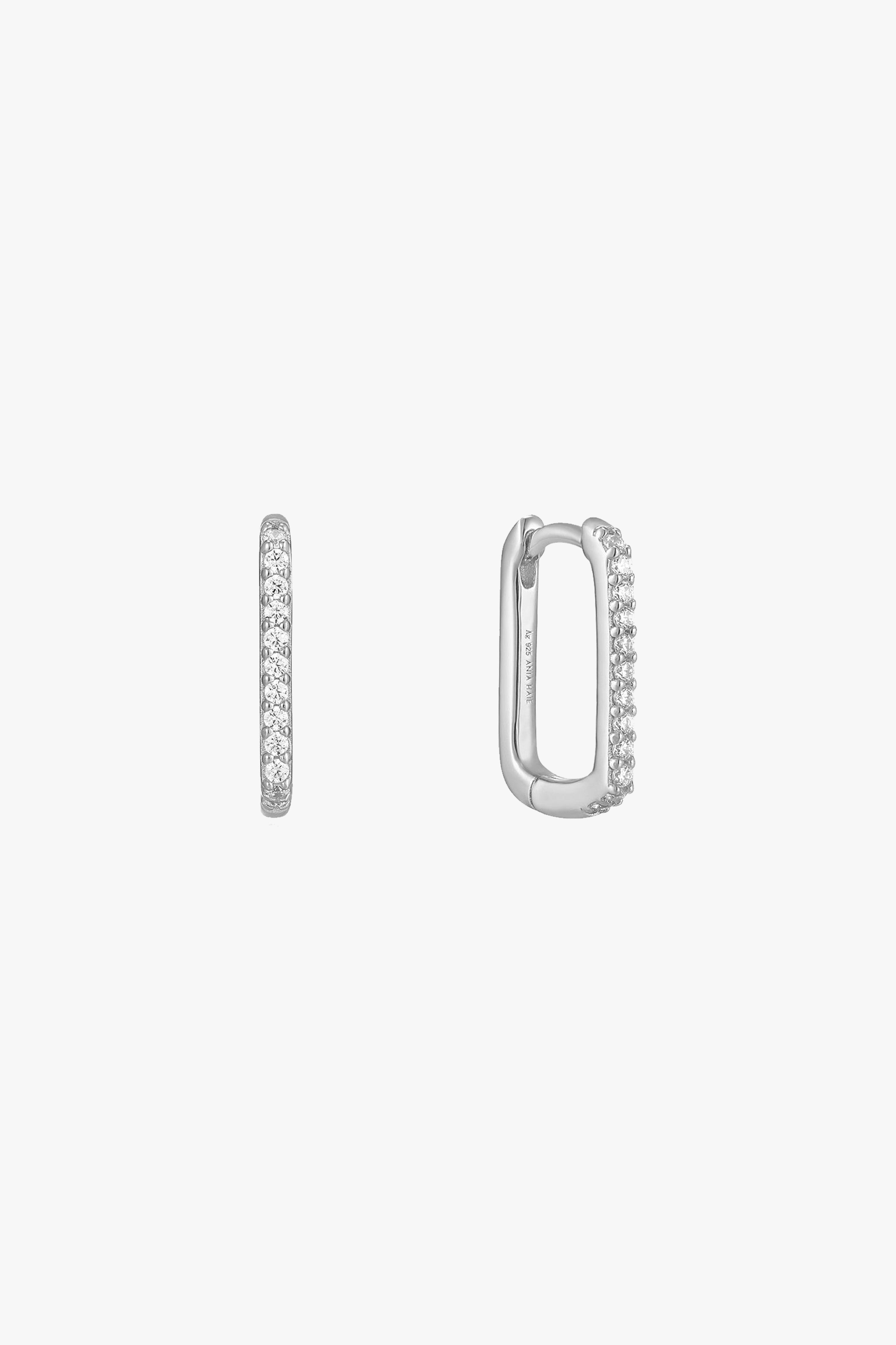Glam Rock Silver Oval Hoop Earrings for Women - Trendy Punk Gothic Jewelry - Perfect for Concerts, Parties & Everyday Wear
