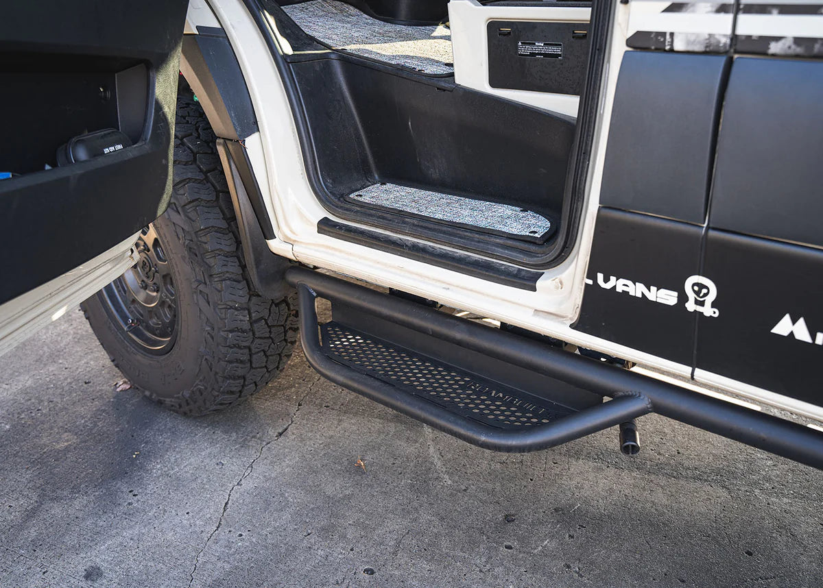 ROAMBUILT Tubular Side Step for 2007-2023 Mercedes Sprinter Van - Driver Side - Easy Entry & Exit - Durable Running Boards for Van Life & Camping
