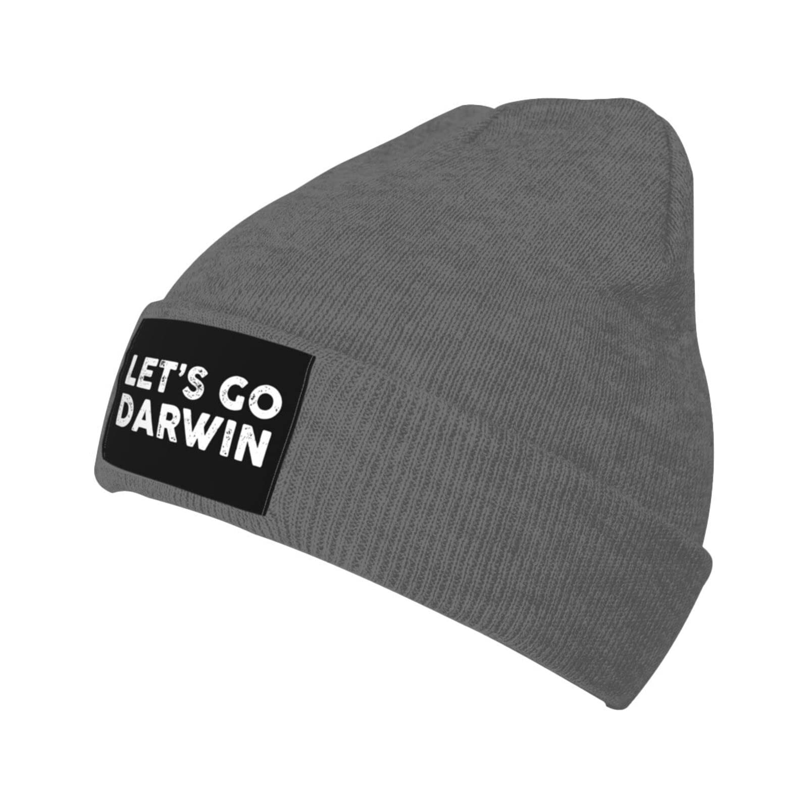 Let's Go Darwin Winter Beanie - Unisex Thermal Knit Hat for Men & Women | Warm Fleece Lined Skull Cap for Cold Weather, Outdoor Activities & Winter Sports