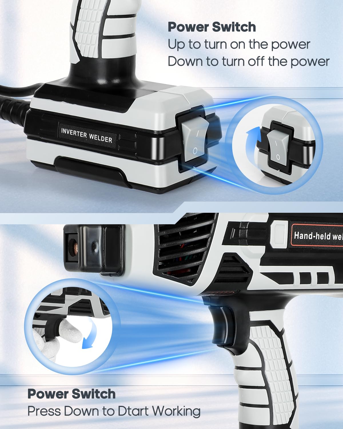 Portable IGBT Inverter ARC Welder Machine 110V - 20-120Amp Adjustable Current, Handheld Welding Tool for 1/16