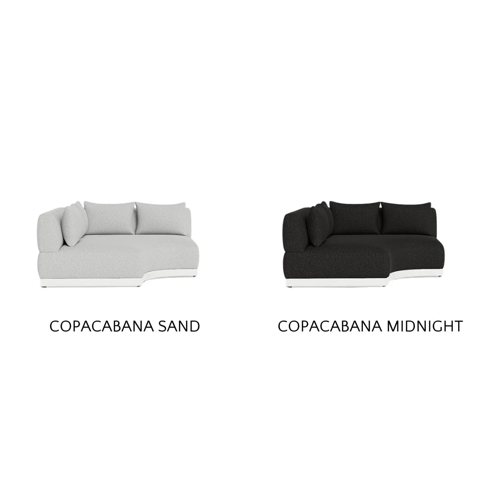 Amalfi Outdoor Curved Corner Sectional Sofa Set - Waterproof Patio Furniture for Backyard, Poolside & Garden - Modern All-Weather Wicker Conversation Set with Cushions