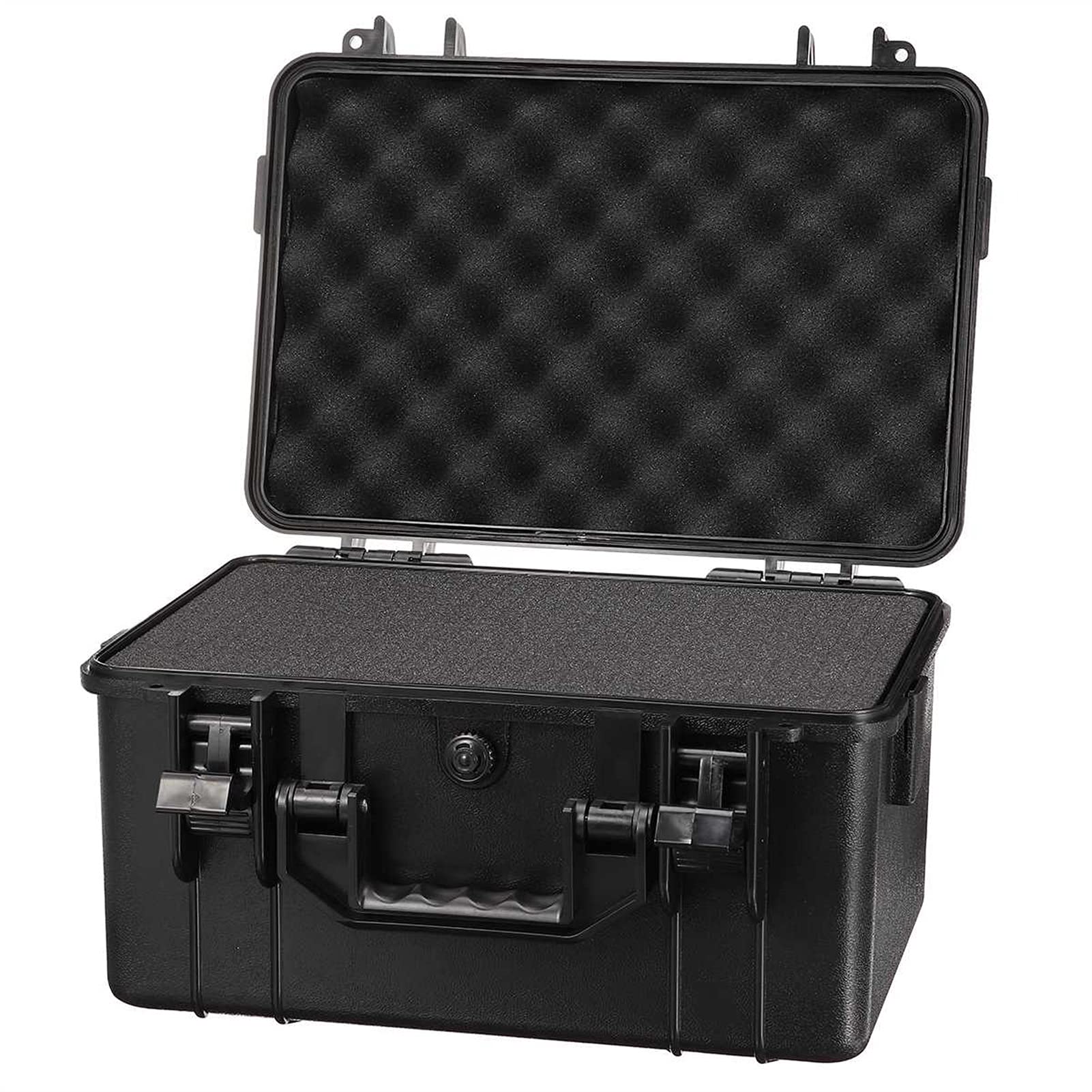 Waterproof ABS Plastic Portable Tool Box - Outdoor Tactical Dry Box with Sealed Safety Storage for Tools & Equipment (36x27x19cm) - Perfect for Camping, Hiking, DIY Projects & Emergency Kits