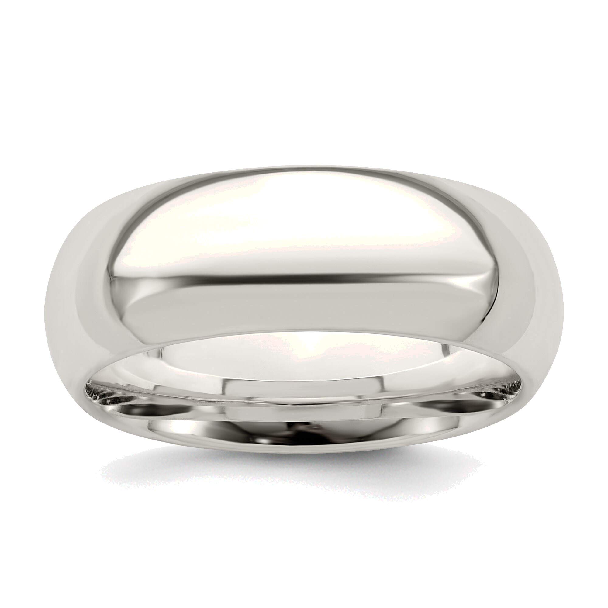 Bonyak Jewelry 7mm Solid Sterling Silver Comfort Fit Wedding Band Ring for Men - Size 10.5 - Perfect for Everyday Wear, Anniversary Gifts & Special Occasions