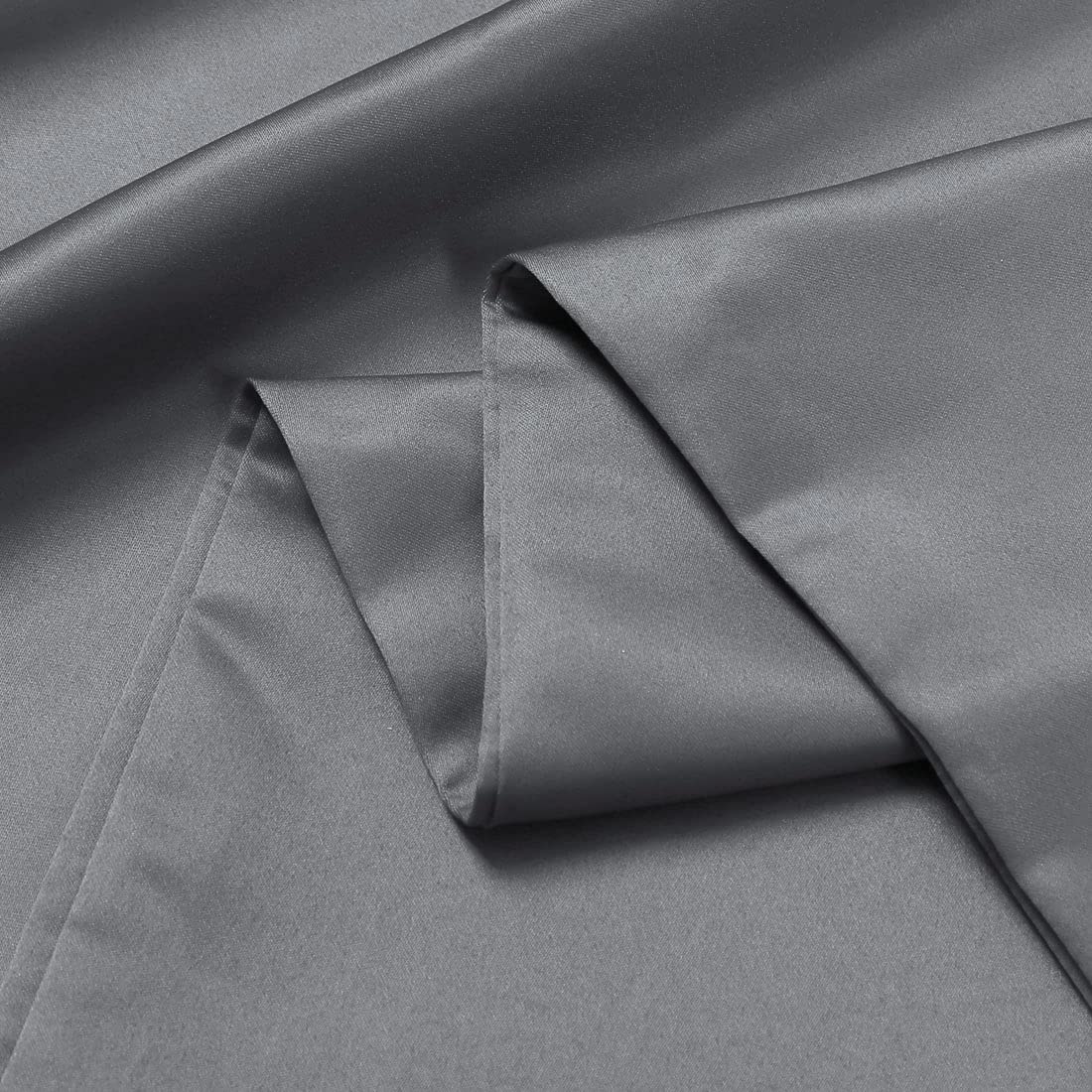 Luxury Cooling Silky Satin Body Pillow Cover 20x48 Inch - Grey Anti-Wrinkle Pillowcase for Hair & Skin Care - Perfect for Sleeping, Travel, and Home Comfort
