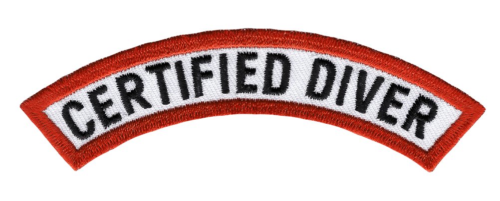Certified Diver Chevron Patch - Embroidered Iron On Scuba Diving Badge - Perfect for Dive Jackets, Bags & Souvenirs