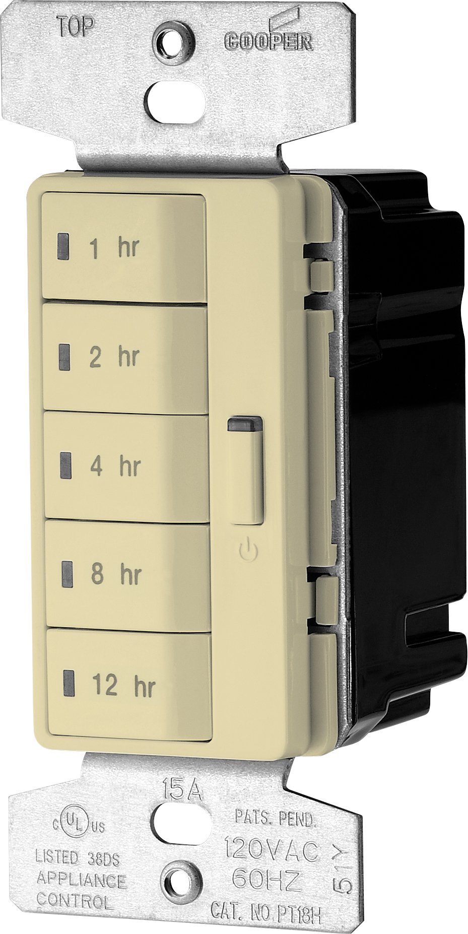 EATON PT18H-V-K Accell Core Programmable Timer - 120V 15A with 1/2/4/8/12 Hour Settings for Home Automation & Energy Savings | Perfect for Lights, Appliances & HVAC Systems