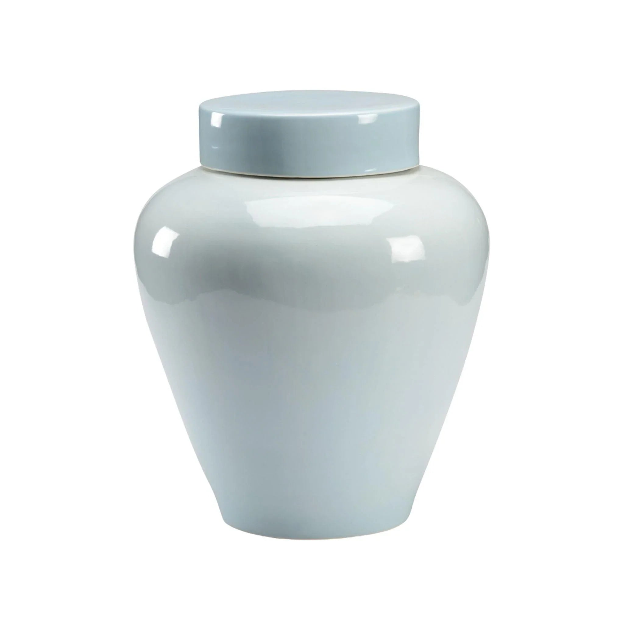 Elegant Baby Blue Glazed Porcelain Jar with Lid - Perfect for Home Decor, Kitchen Storage & Gift Giving