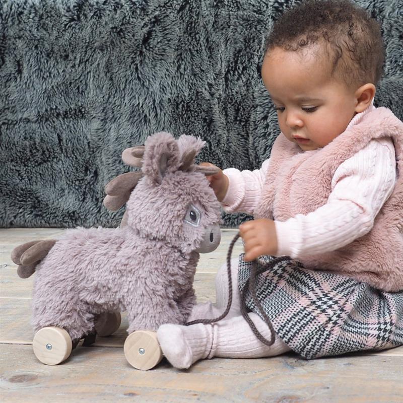 Norbert Wooden Donkey Pull Along Toy for Toddlers - Fun & Educational Walking Companion for Kids - Perfect for Indoor & Outdoor Playtime