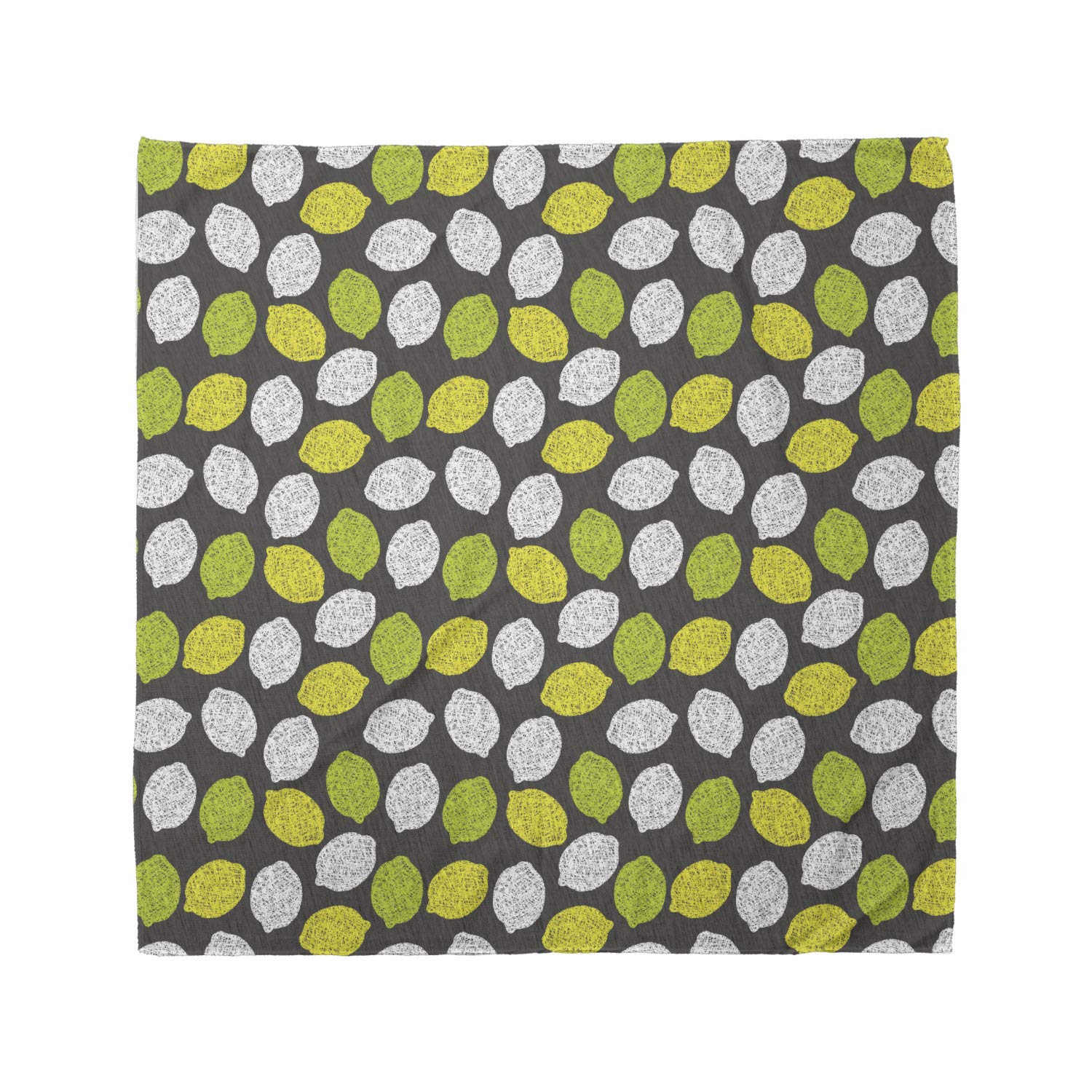 Ambesonne Lemon Print Bandana - Stylish Scribbled Fruit Design for Men & Women - Perfect for Headwear, Neck Scarf, Fashion Accessories, Outdoor Activities, and Casual Wear