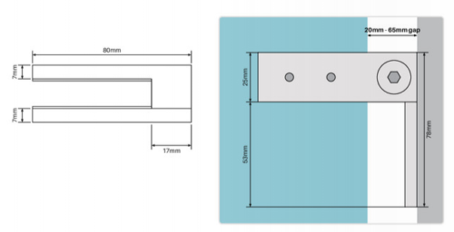 Stainless Steel 316 Glass Pool Fence Clamp - 12mm Wall Connector Bracket for Secure Glass to Wall Installation | Perfect for Residential & Commercial Pool Fencing Safety Barriers