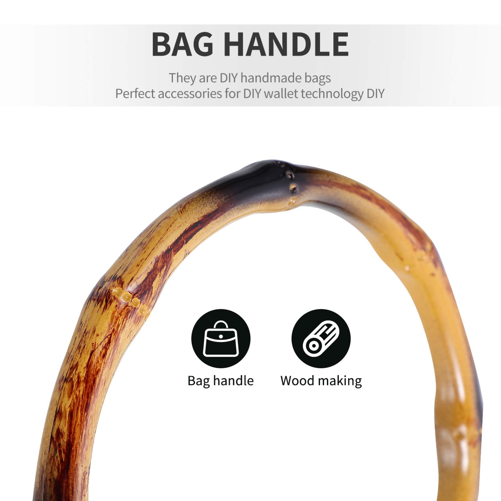 2pcs Round Plastic Bag Handles for DIY Purse & Handbag - Durable Handbag Handle Rings for Crafting, Sewing & Repair - Perfect for DIY Projects, Fashion Accessories & Gift Making