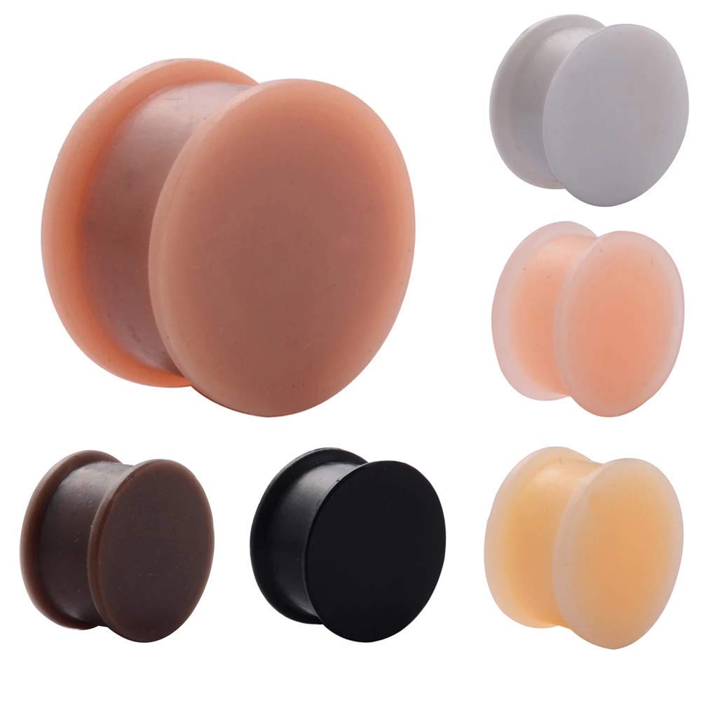 6 Pairs Silicone Saddle Ear Stretchers - Large Gauge Ear Plugs (3mm-50mm) - Super Size Ear Expanders for Piercing Stretching - Perfect for Ear Gauging, Tunnels & Body Jewelry - Great for Daily Wear, Parties & Alternative Fashion