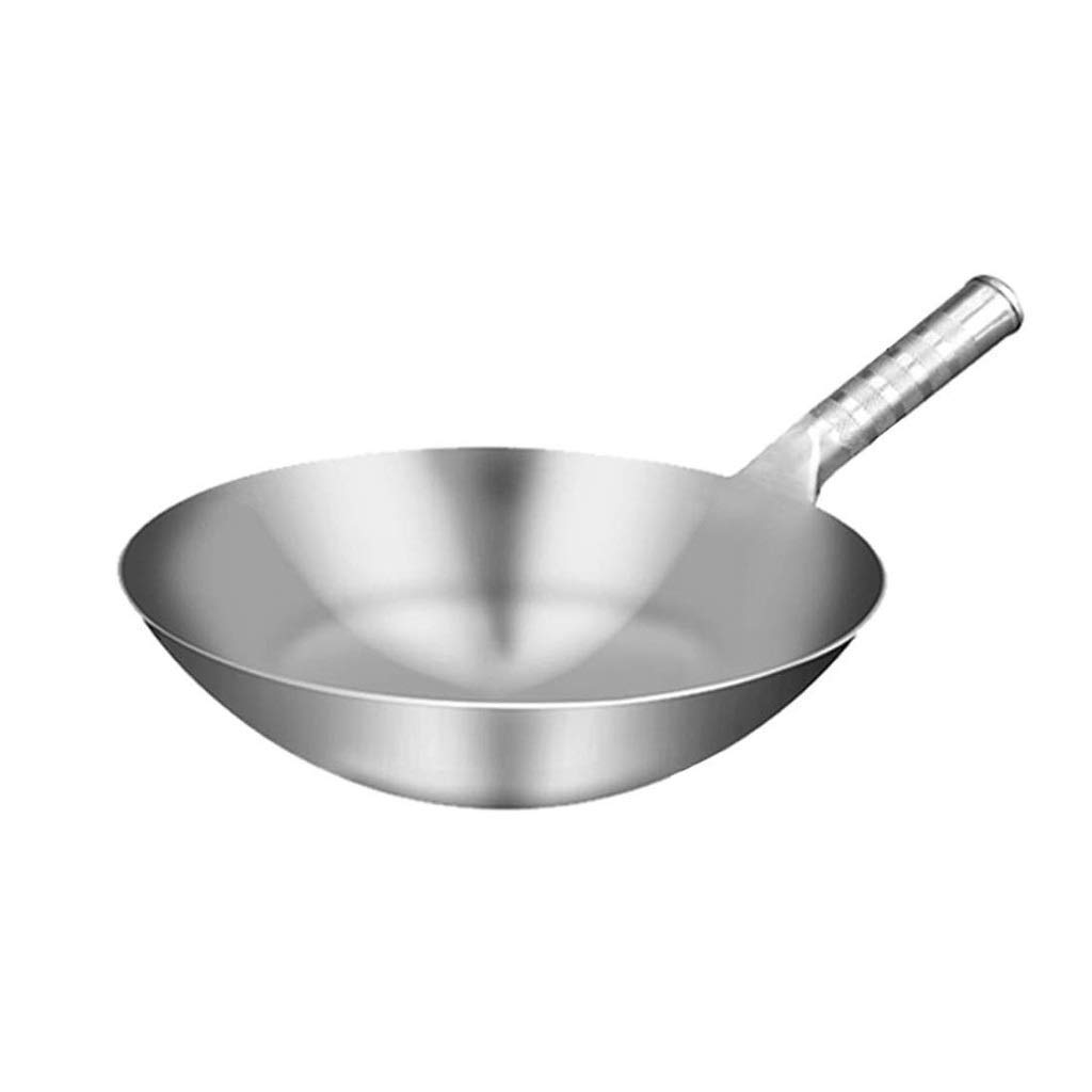 Premium 36cm Stainless Steel Nonstick Wok Pan with Glass Lid & Bonus Silicone Spatulas - Dishwasher Safe Stir Fry, Omelette & Asian Cooking Essential for Home Chefs