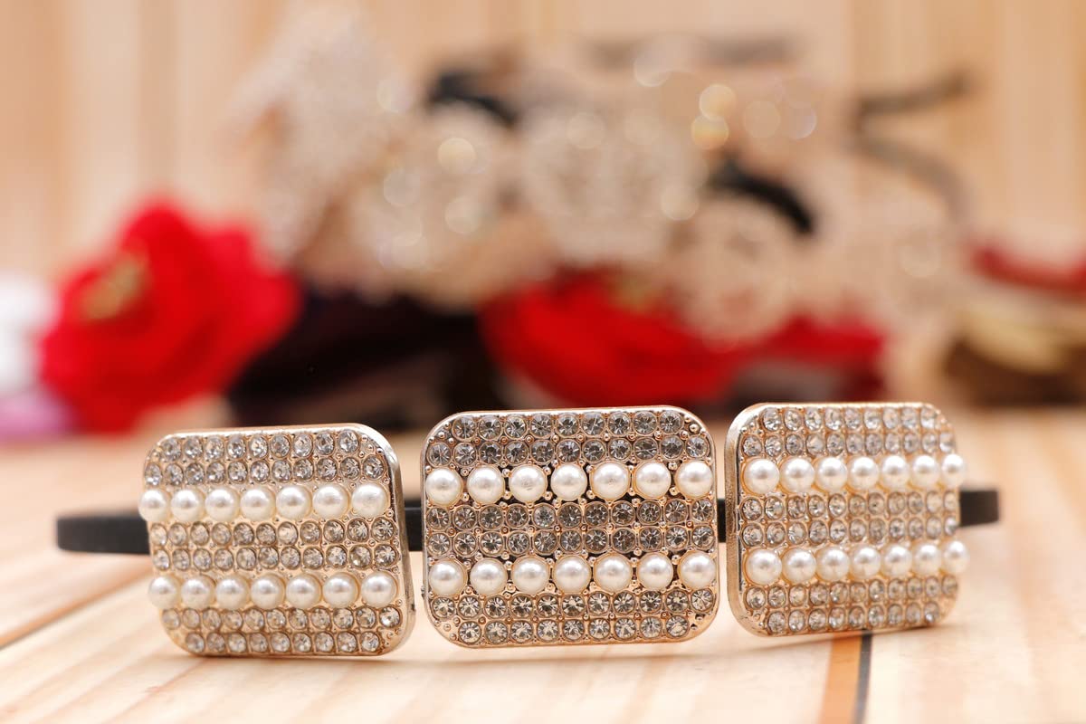 Sparkly Crystal Rhinestone Hair Bands for Women & Girls - 2 Pack Elegant Wedding Party Headwear with Bling Hoop Design - Perfect for Bridal, Prom, Birthday & Special Occasions