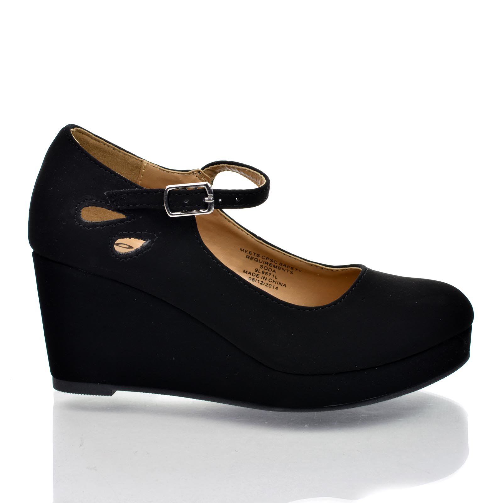Cute Girls' Closed Toe Mary Jane Platform Wedge Sandals - Comfortable School Shoes for Toddlers & Kids | Perfect for School, Parties & Everyday Wear