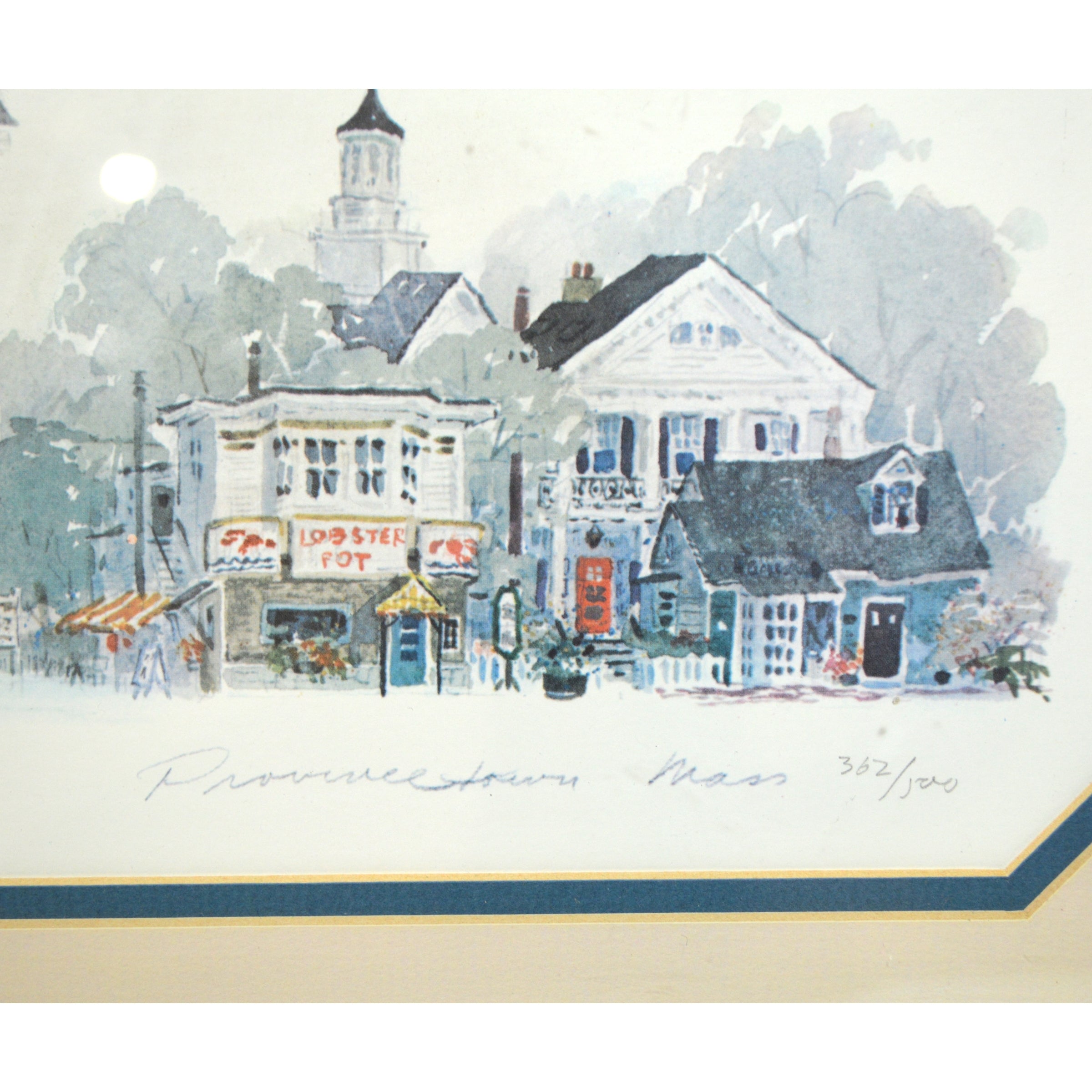 Limited Edition Framed Print Signed by Leonard Weber - Numbered 362/500 - Provincetown MA Artwork - Perfect for Home Decor, Office Wall Art & Gift Giving