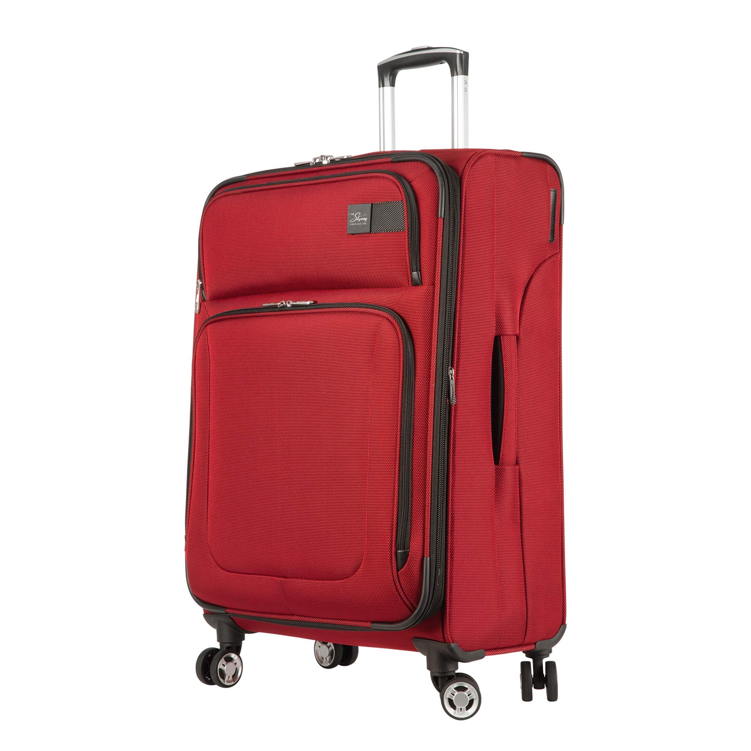 Skyway Sigma 6.0 Lightweight Luggage Set - 25-Inch Spinner Suitcase in True Red | Durable Carry-On for Air Travel, Business Trips & Weekend Getaways