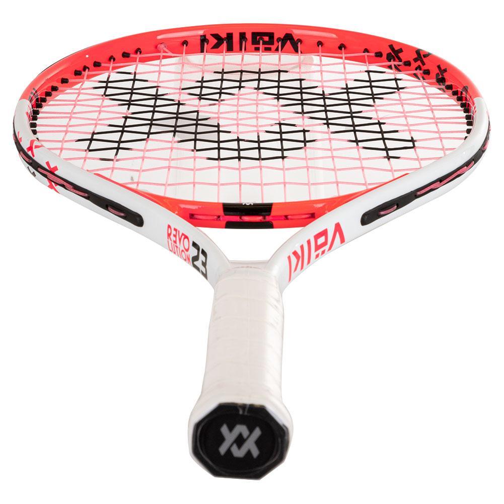 Junior's Revolution 23 Prestrung Tennis Racket - White & Hot Pink | Lightweight Performance Racquet for Beginners & Teens | Perfect for Training, Matches & Recreational Play