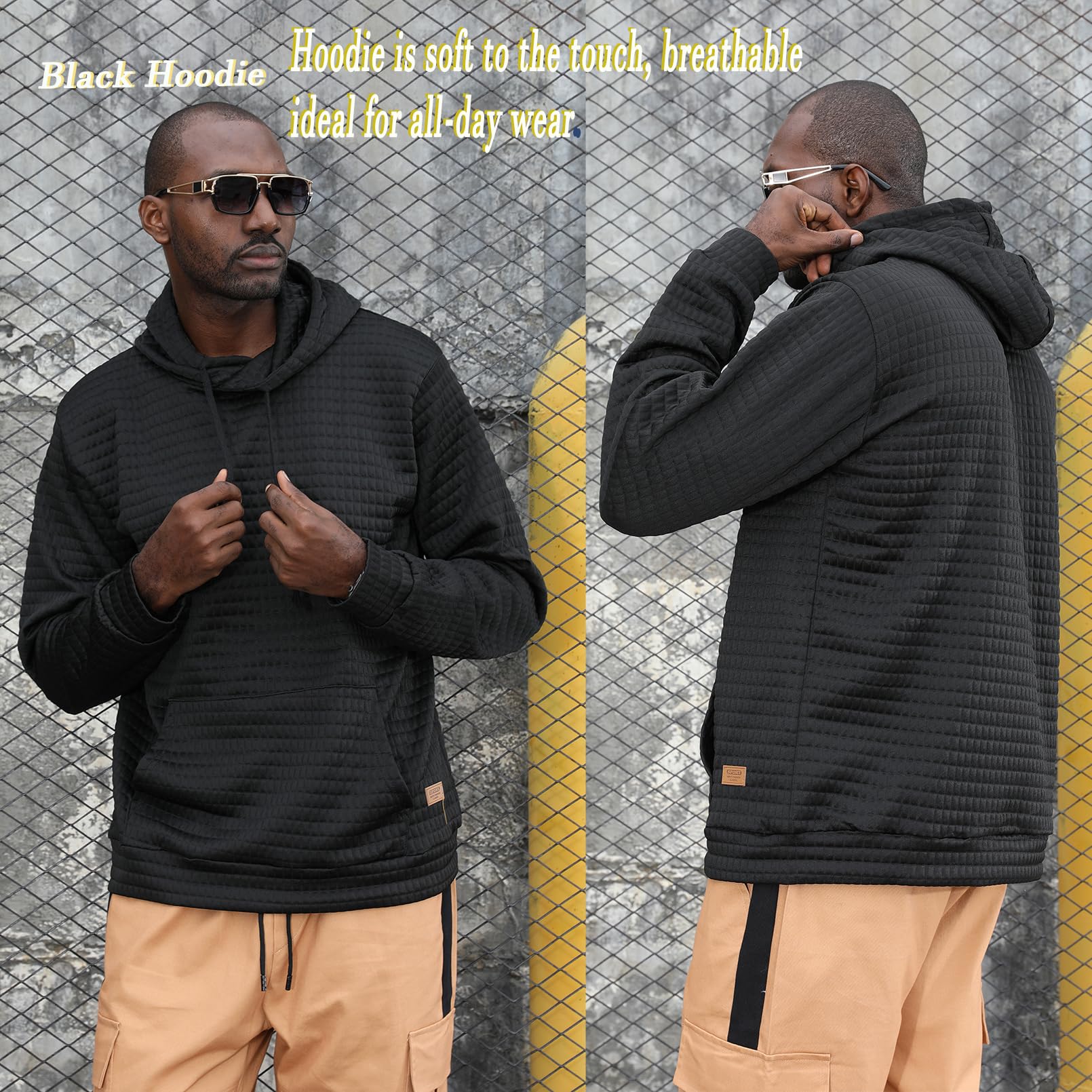 Men's Casual Long Sleeve Hooded Sweatshirt - Winter Pullover Hoodie with Pocket | Streetwear, Lounge & Outdoor Activities