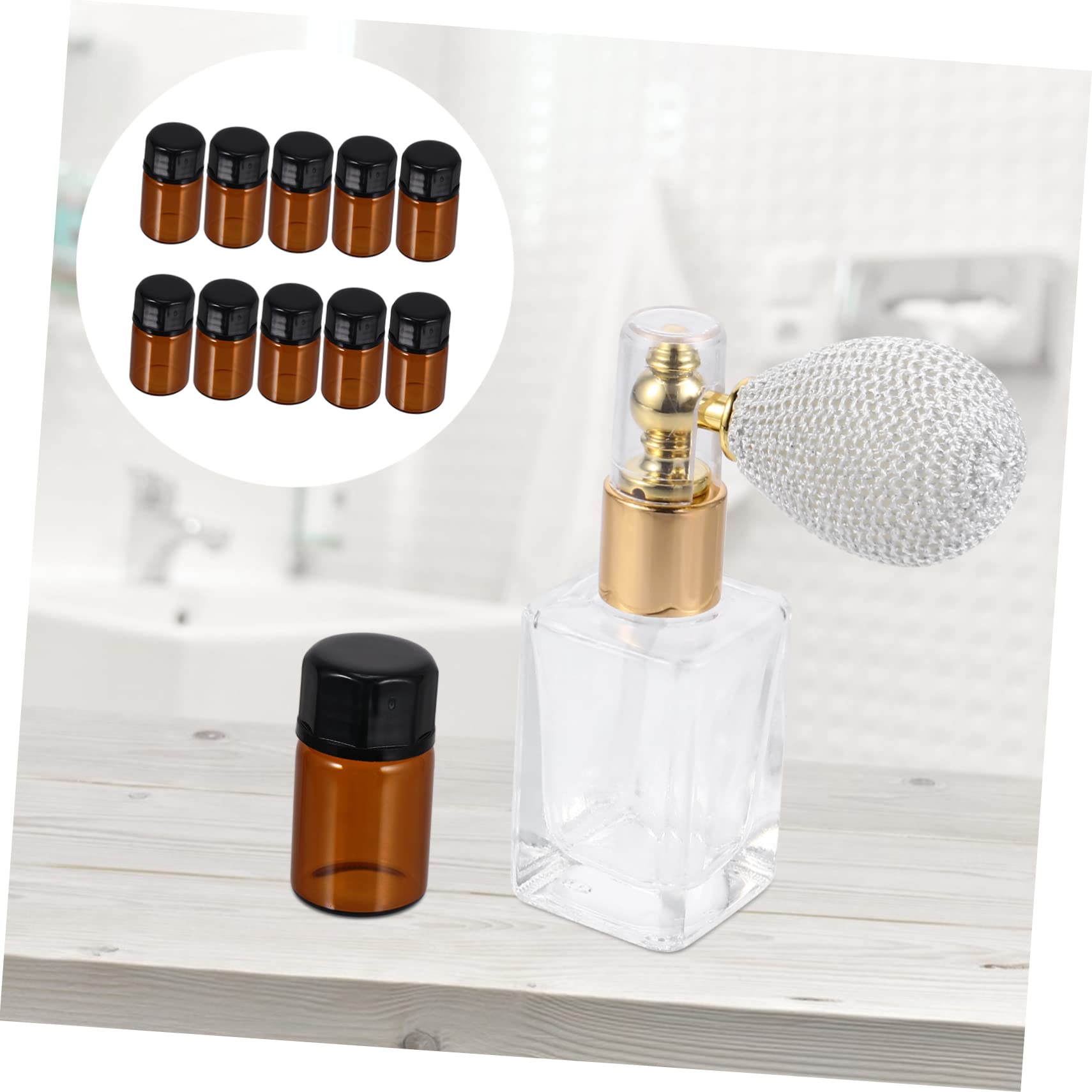 Premium 1ml Glass Essential Oil Bottles (50-Pack) - Leakproof, Durable & Travel-Friendly for Aromatherapy, DIY Beauty, Perfume Making & Skincare Products - Perfect for Home, Spa & On-the-Go Use