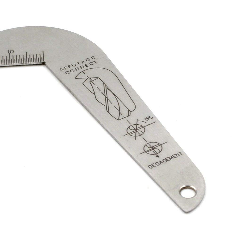 118 Degree Drill Bit Angle Gauge - Precision Stainless Steel Drill Bit Sharpening Tool & Grinding Protractor for Woodworking, Metalworking & DIY Projects