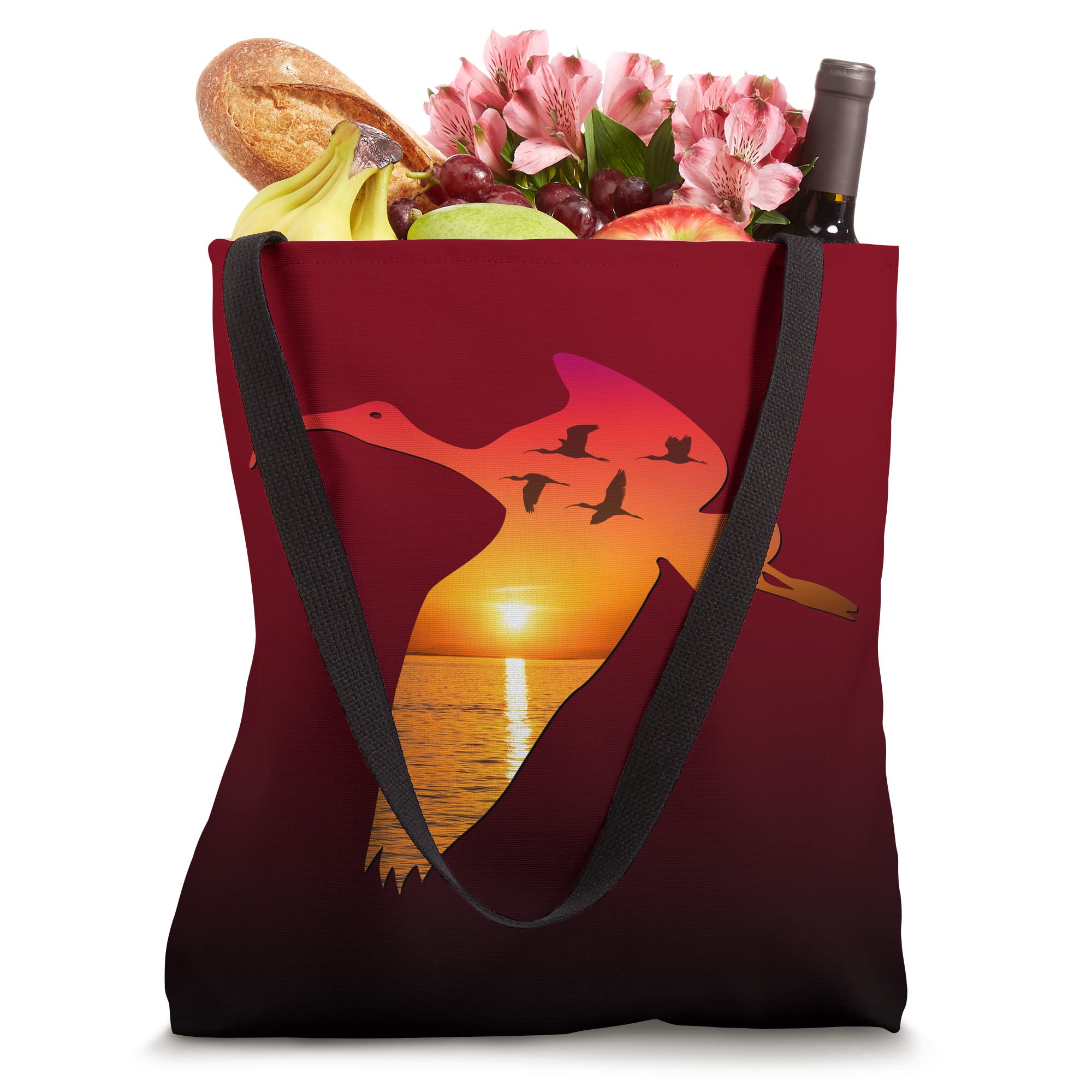 Stylish Ibis Silhouette Tote Bag for Women - Lightweight & Spacious Canvas Shoulder Bag - Perfect for Work, Travel, and Beach Day Essentials