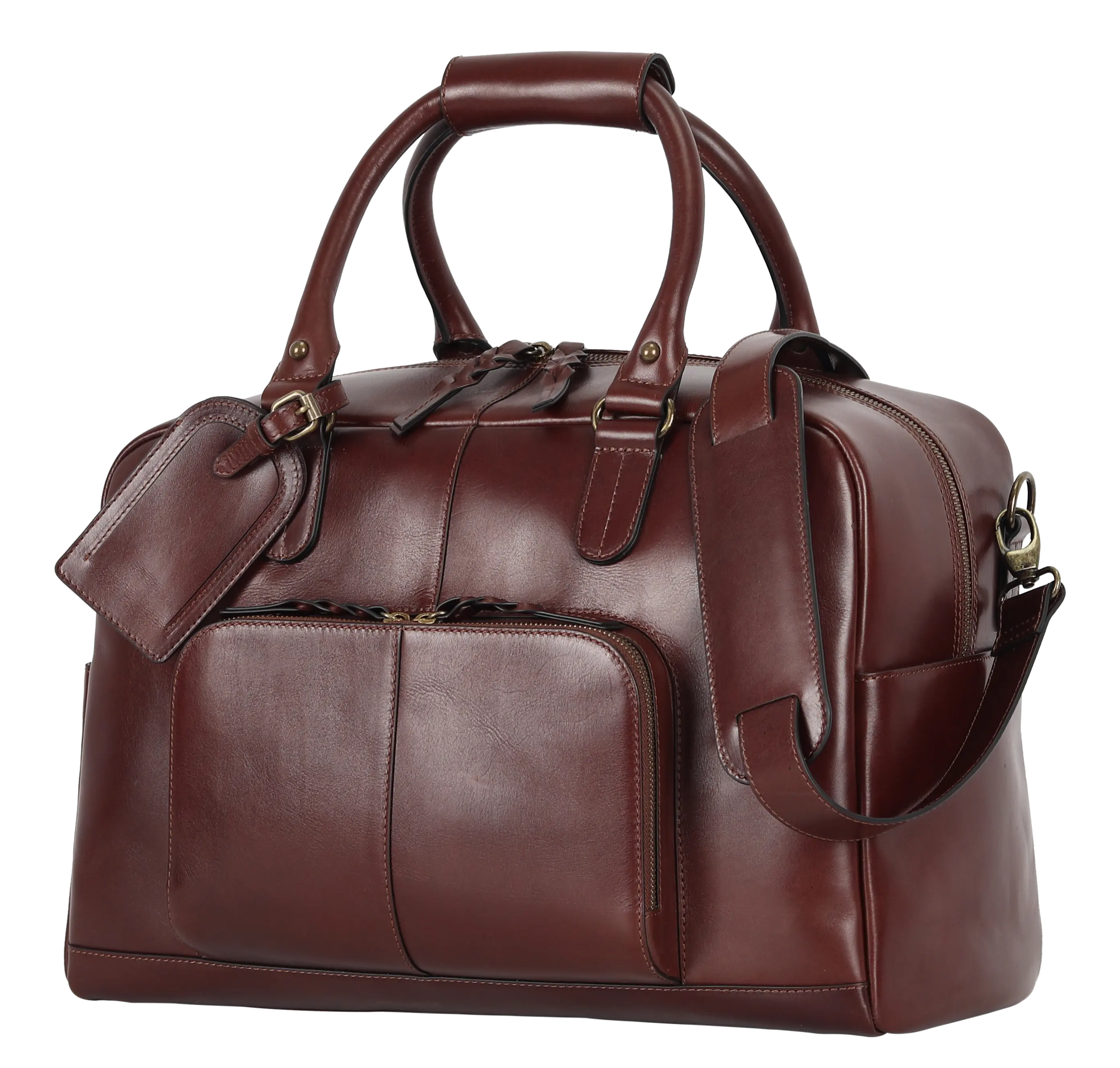 Premium Leather Carry-On Duffle Bag for Travel & Gym - Water-Resistant, Spacious & Durable Luggage for Men & Women - Perfect for Business Trips, Weekend Getaways & Workouts