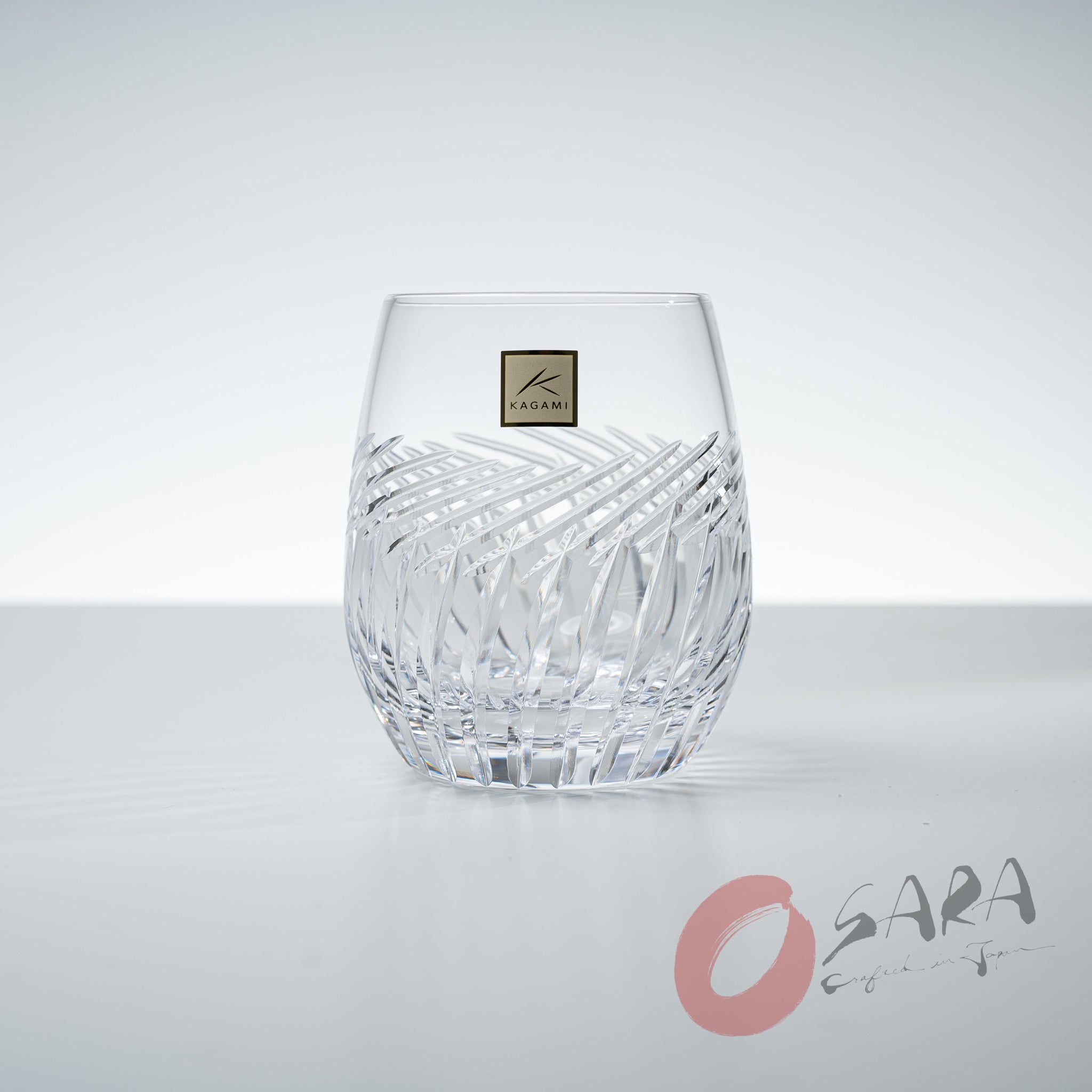 Premium KAGAMI Crystal Japanese Handmade Whiskey Glass Set - 250ml Elegant Tumbler for Bourbon, Scotch & Whiskey - Perfect for Home Bar, Gifts & Special Occasions