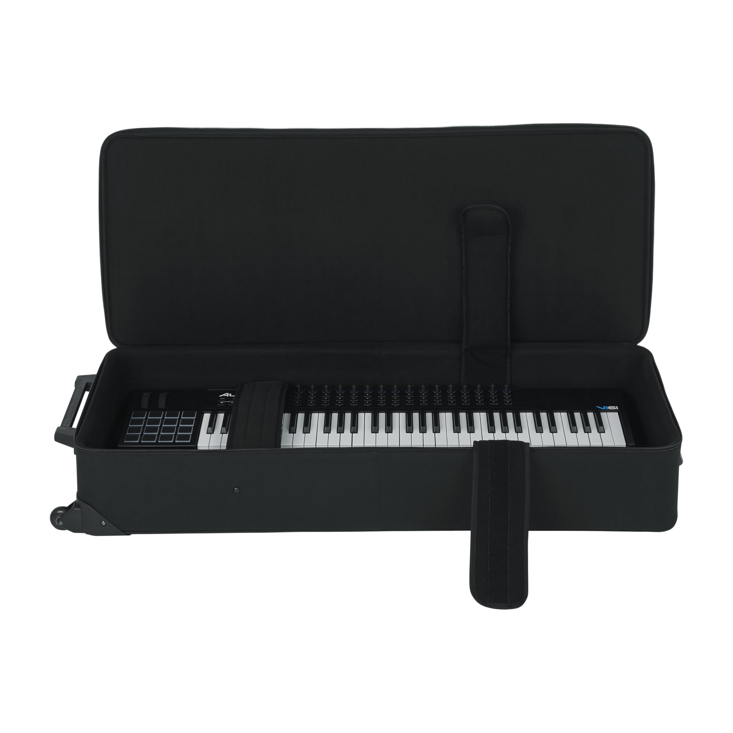 Gator GK-61 Semi-Rigid Keyboard Case - Durable 61-Key Travel Protection for Musicians | Perfect for Gigging, Studio Sessions & Transport