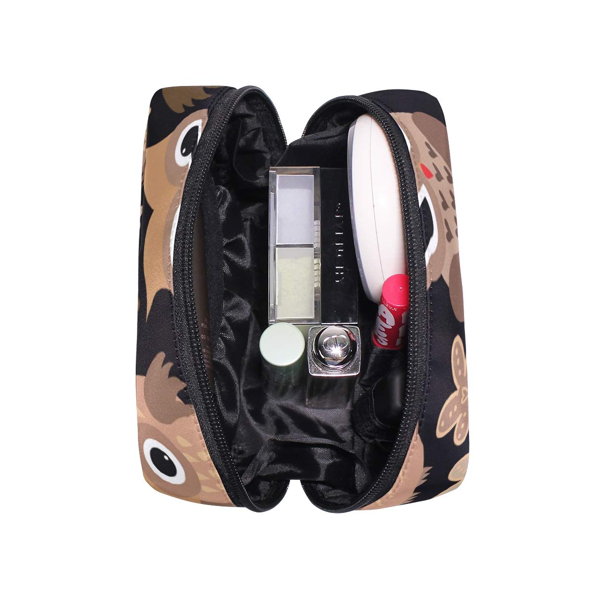 SUABO Cute Owl Makeup Bag for Women - Waterproof Cosmetic Organizer with Zipper, Travel Makeup Pouch for Brushes & Accessories - Perfect for Travel, Gym & Daily Use