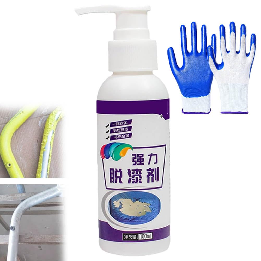 Powerful Paint Remover for Metal & Wood Surfaces | Latex Paint Stripper Spray | Fast-Acting Power Paste Stripper (1 Bottle) - Perfect for Home Renovation, Furniture Restoration & DIY Projects