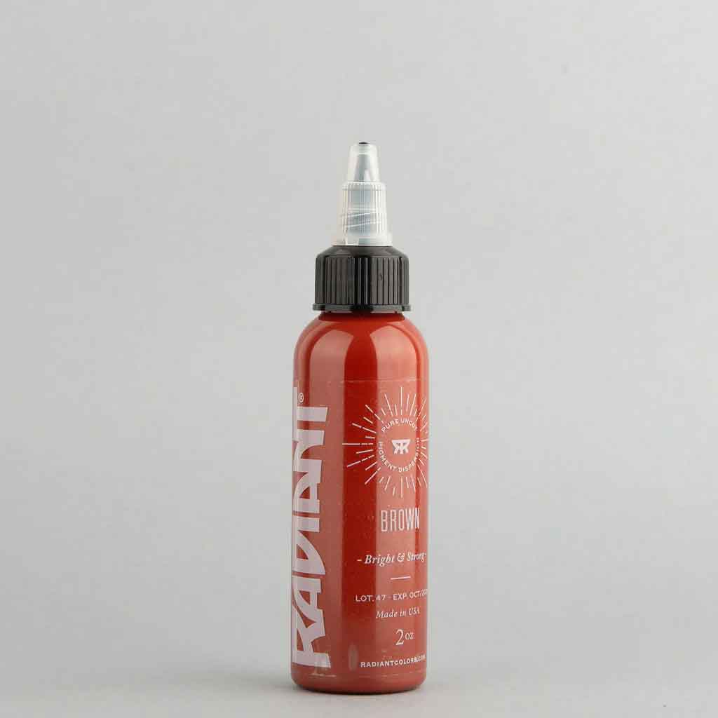Premium Brown Tattoo Ink for Professional Artists - 1 oz Bottle - Vibrant & Long-Lasting Pigment - Ideal for Tattoo Shops, Body Art & Permanent Makeup