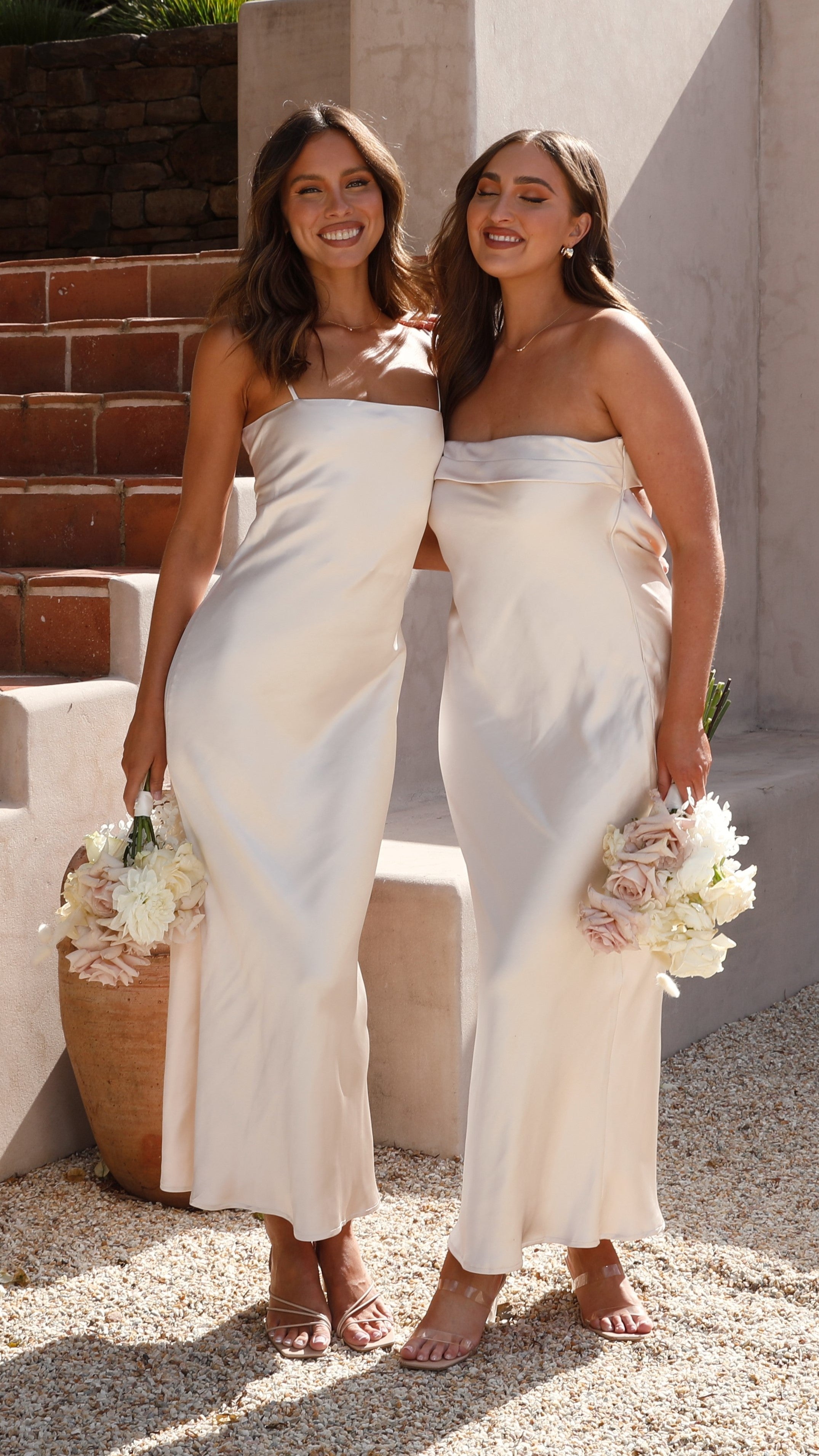 Gisele Maxi Dress - Elegant Champagne Color Long Formal Evening Gown for Women | Perfect for Weddings, Parties & Special Occasions