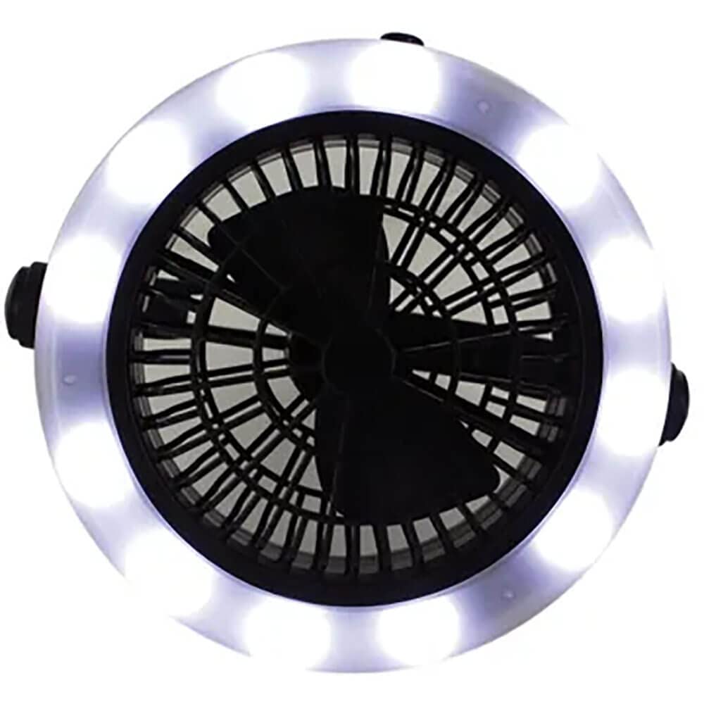 2 in 1 Portable Camping Fan with LED Light - Rechargeable Outdoor Fan for Tent, Hiking, Backpacking & Emergency Use