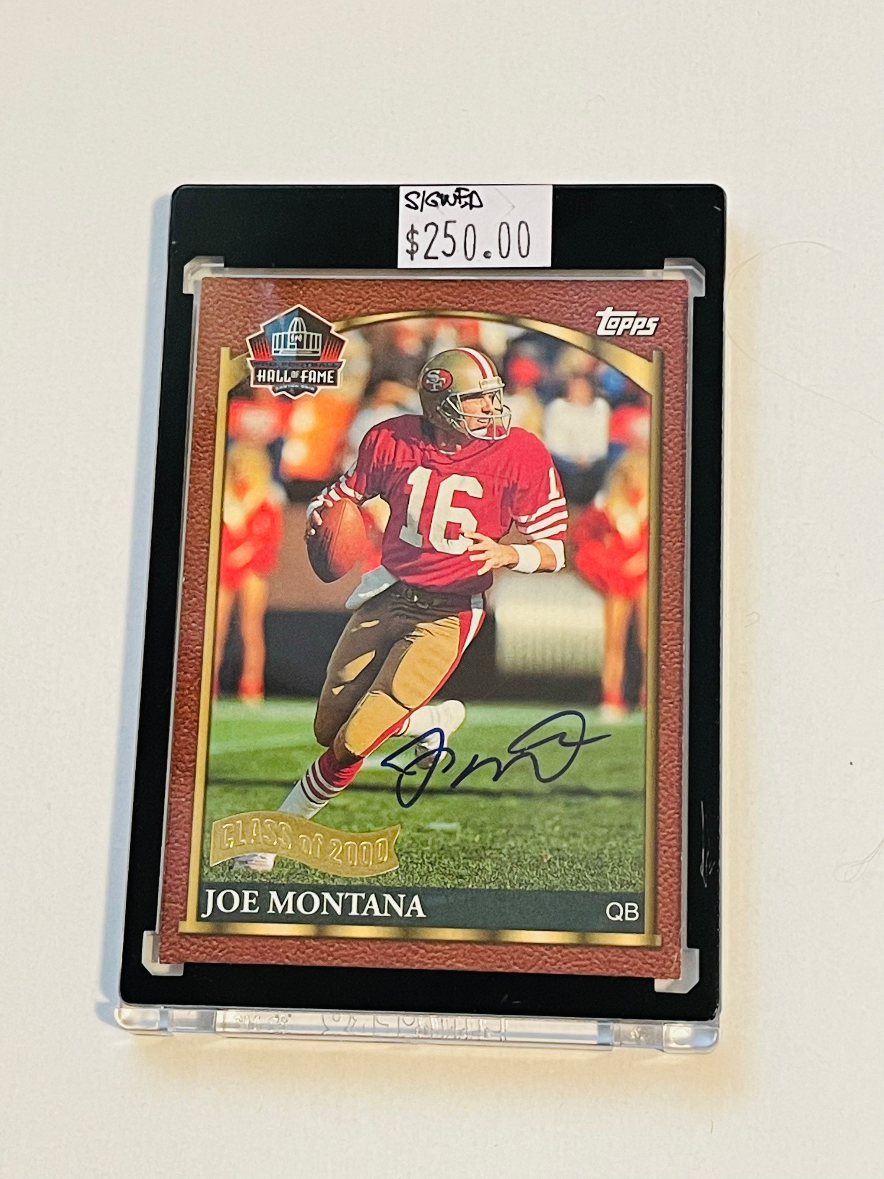 Joe Montana Autographed Football Hall of Fame Card - Certified Authentic by Joe Montana Company (2000) - Perfect for Sports Memorabilia Collectors and NFL Fans