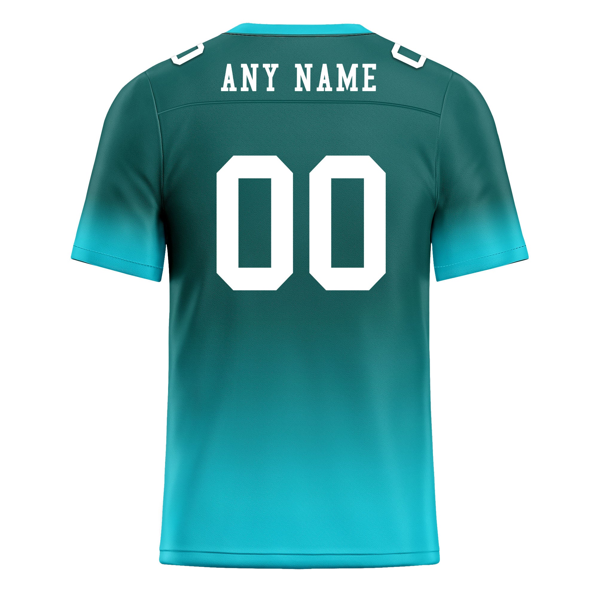 Custom Dark Teal Fade Personalized Authentic Football Jersey - FBJ02 D06097 | High-Quality Breathable Fabric for Game Day, Training & Fan Support